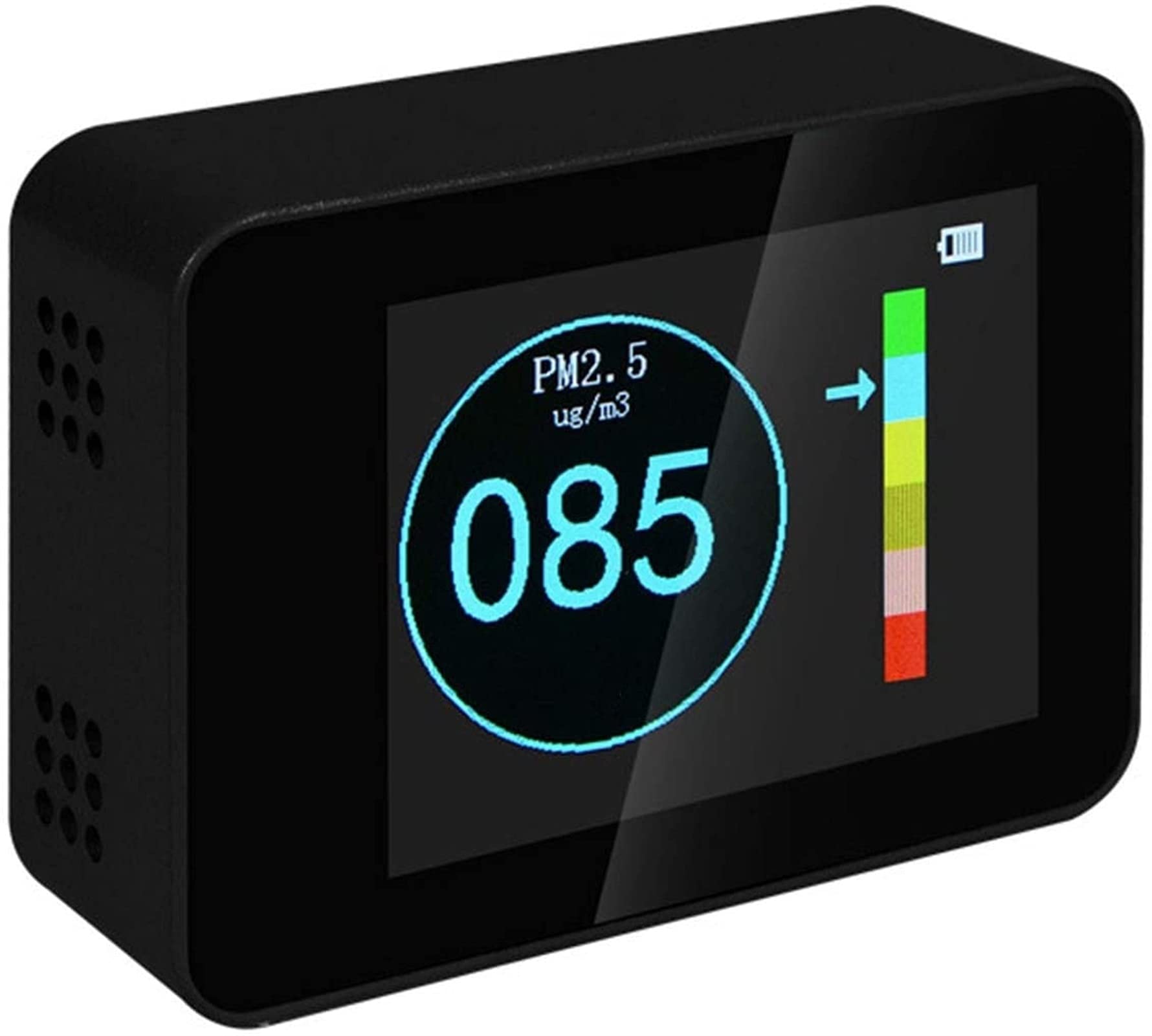 Portable Indoor Air Quality Monitor - PM1.0 PM2.5 PM10 Detector with Backlight & Color Alarm, Real-Time Data for Home, Bedroom, Office, Car - Perfect for Allergy Sufferers & Air Purifier Users