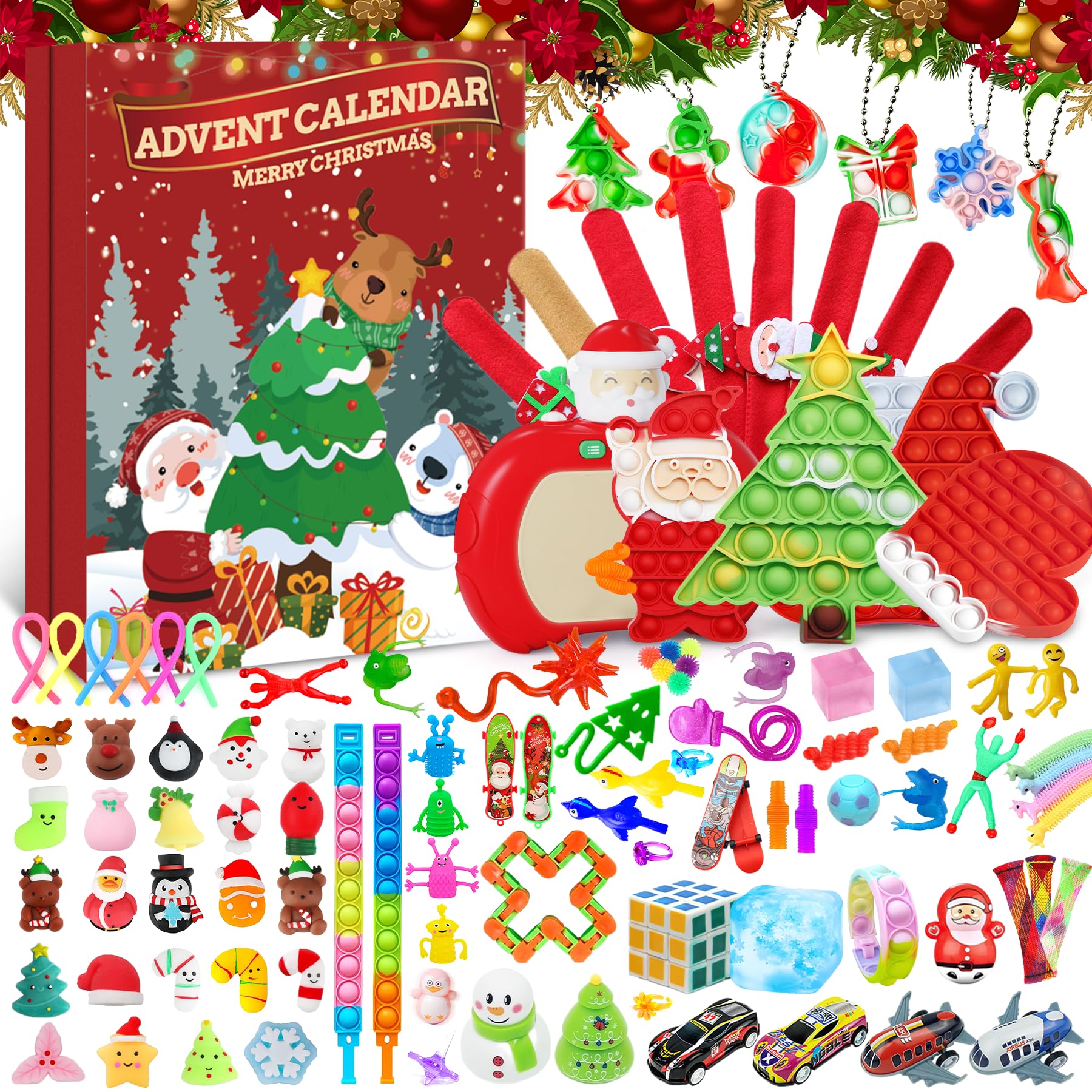 2024 Fidget Advent Calendar for Kids - 24 Days of Surprise Sensory Toys | Christmas Party Favors, Stocking Stuffers & Holiday Gifts for Boys, Girls & Teens | Perfect for Classroom Rewards, Birthday Goodie Bags & Stress Relief