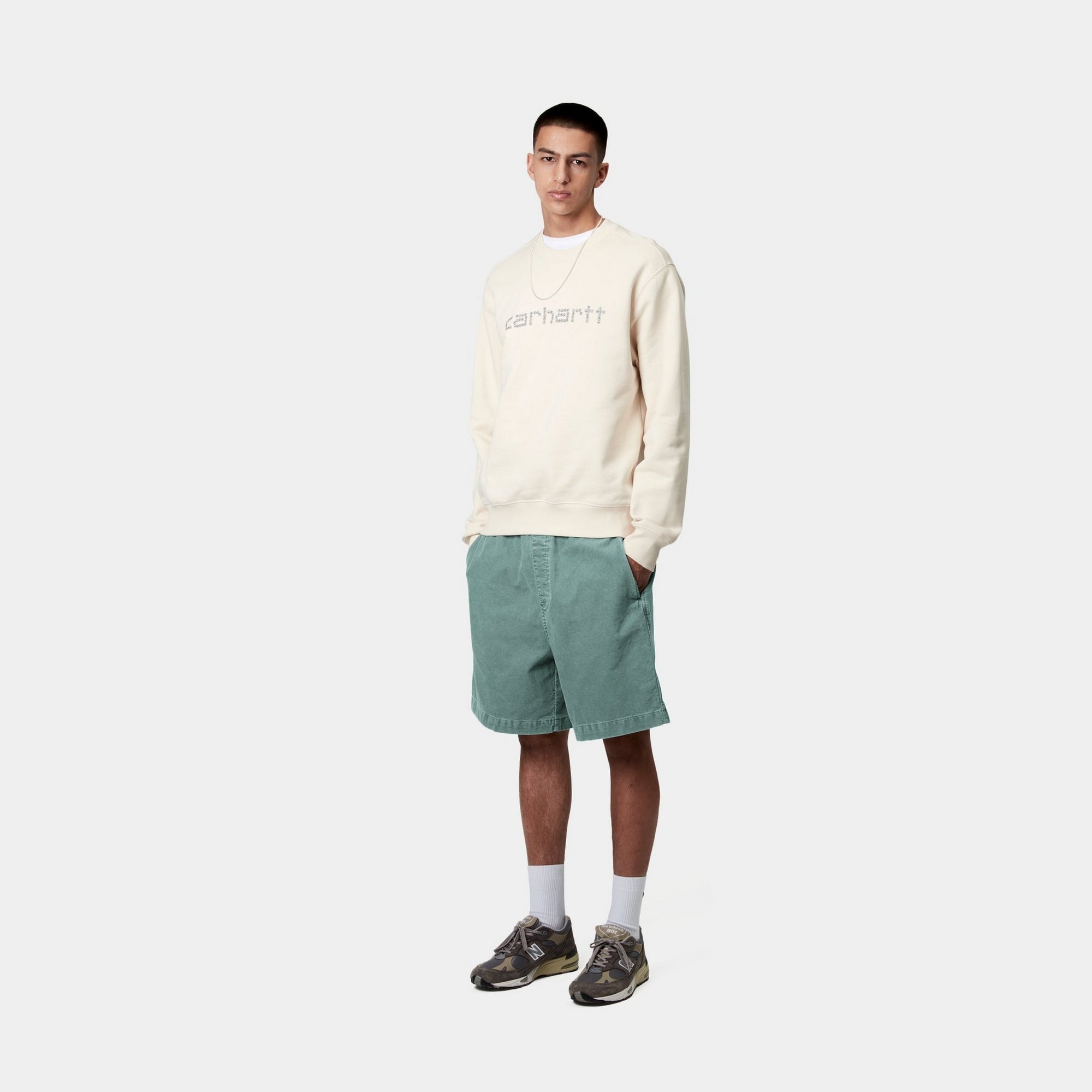 Reynold Corduroy Shorts for Men - Silver Pine (Dusky Washed) | Comfortable Stretch Cotton Casual Shorts | Perfect for Summer Outings, Beach Trips, and Weekend Relaxation