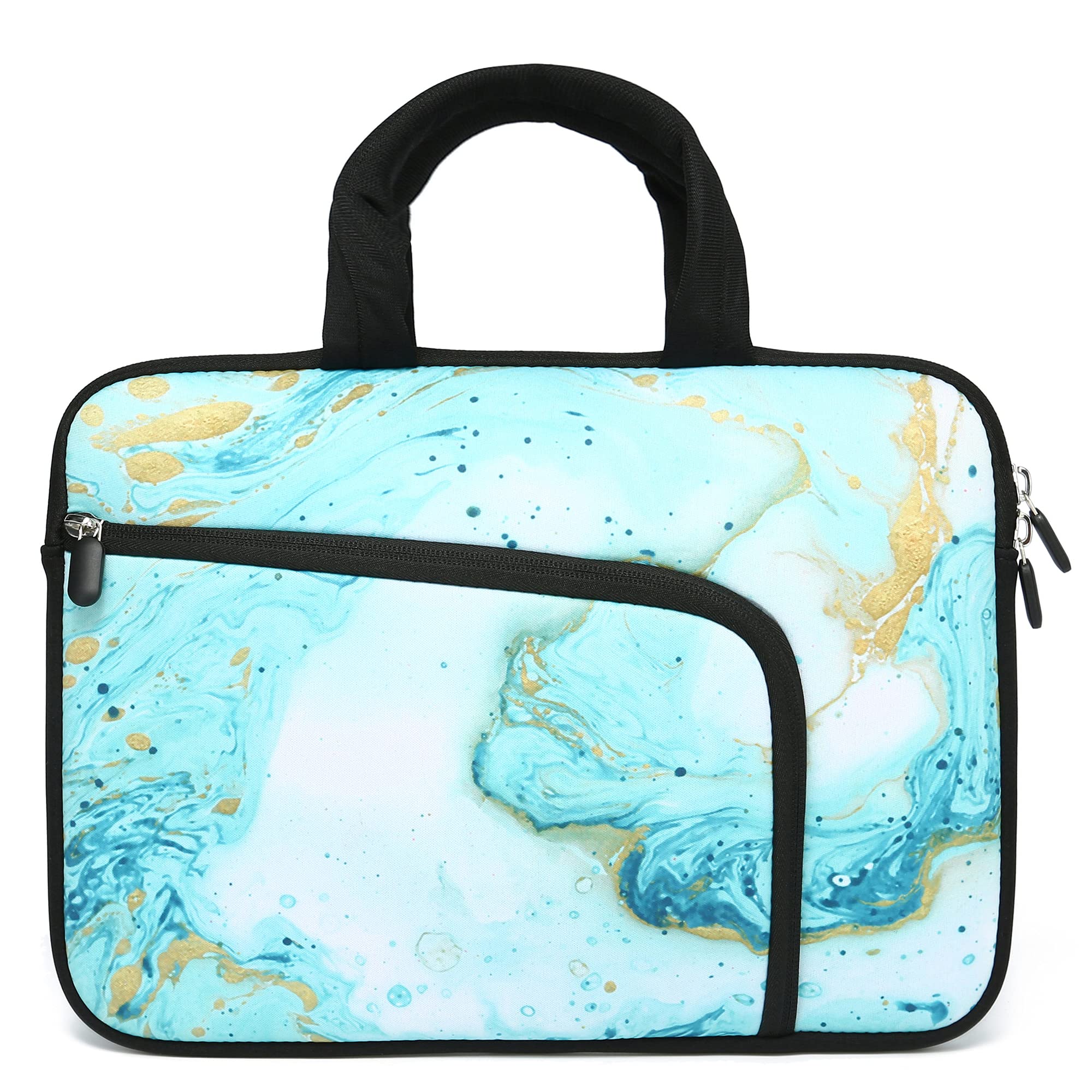 14-15.6 Inch Neoprene Laptop Sleeve with Handle & Extra Pockets - Protective Carrying Case for Dell, Lenovo, HP, ASUS, Acer, Toshiba & Chromebook (Perfect for Travel, School & Office Use)