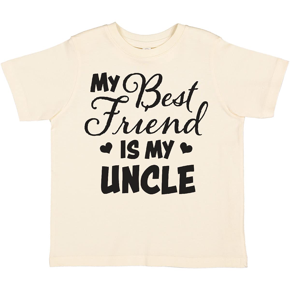 My Best Friend is My Uncle with Hearts Toddler T-Shirt - Cute Family Bonding Gift for Kids