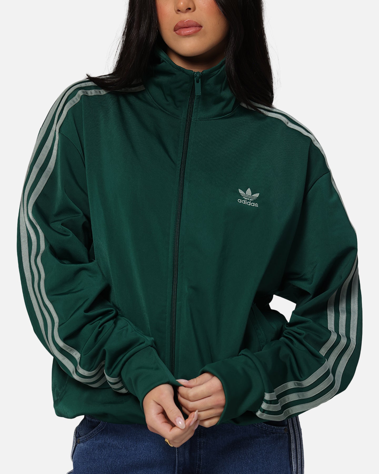 Adidas Firebird Track Jacket for Men & Women - Lightweight Green Windbreaker with Zipper for Running, Gym & Outdoor Sports