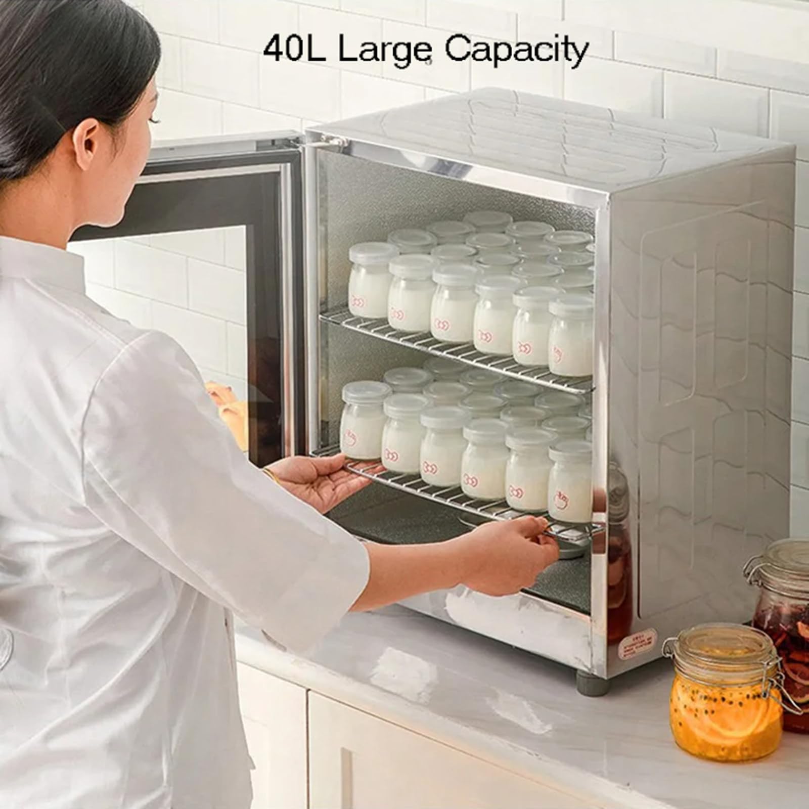 40L Electric Dough Proofer Machine with Humidity & Temperature Control - Commercial & Home Bread, Yogurt, Pizza Dough Fermentation for Bakeries & Kitchen Use