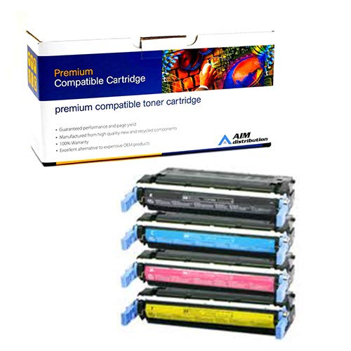 AIM Compatible Toner Cartridge Replacement for HP Color LaserJet 4600/4650 - 641A Bundle Pack (4-Pack) | High-Yield Printing Supplies for Office & Home Use