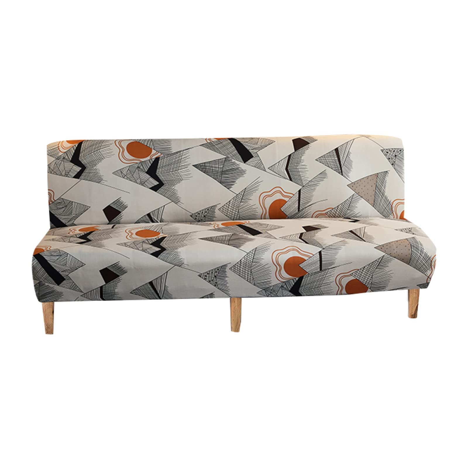 GOSTADY Armless Sofa Cover - Stretchable Futon Slipcover for Couch & Folding Sofa Bed | Furniture Protector with Elastic Straps | Pet & Kid Friendly Home Decor for Living Room, Dorm, or Apartment