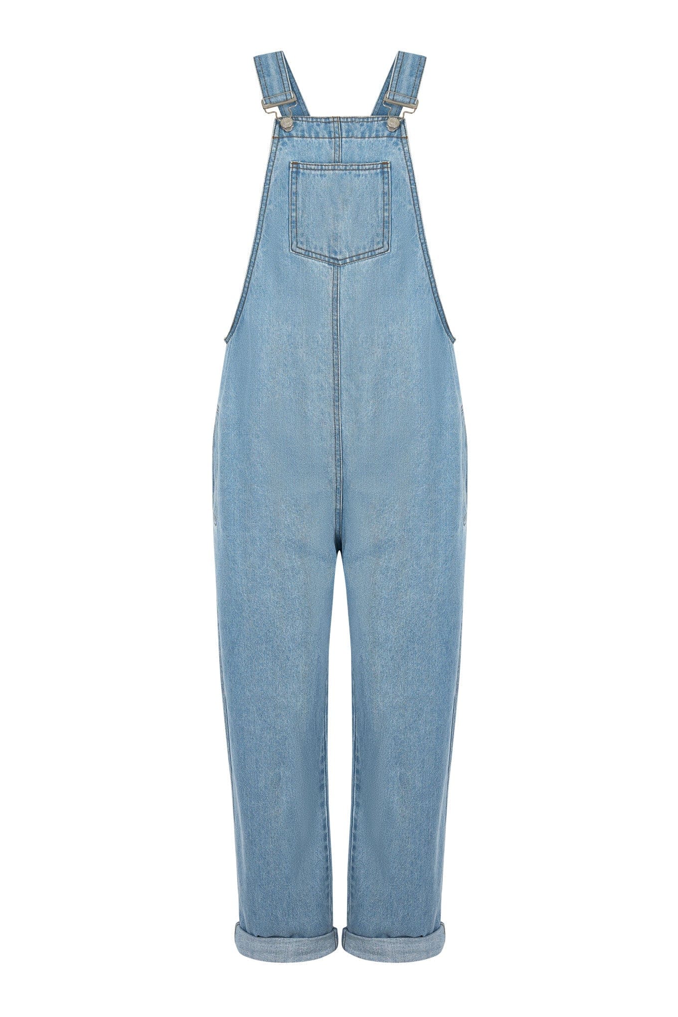 Joy Organic Cotton Denim Dungarees for Women - Light Blue Wash Comfortable Overalls | Perfect for Casual Wear, Gardening & Outdoor Activities