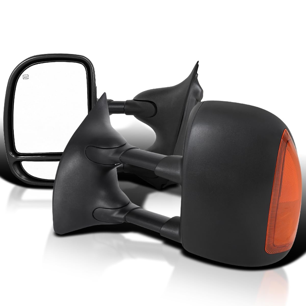 Spec-D Tuning LED Power & Heated Towing Side Mirrors for 1999-2007 Ford F250 F350 F450 F550 Super Duty - Left & Right Pair - Perfect for Towing, Off-Roading & Winter Driving