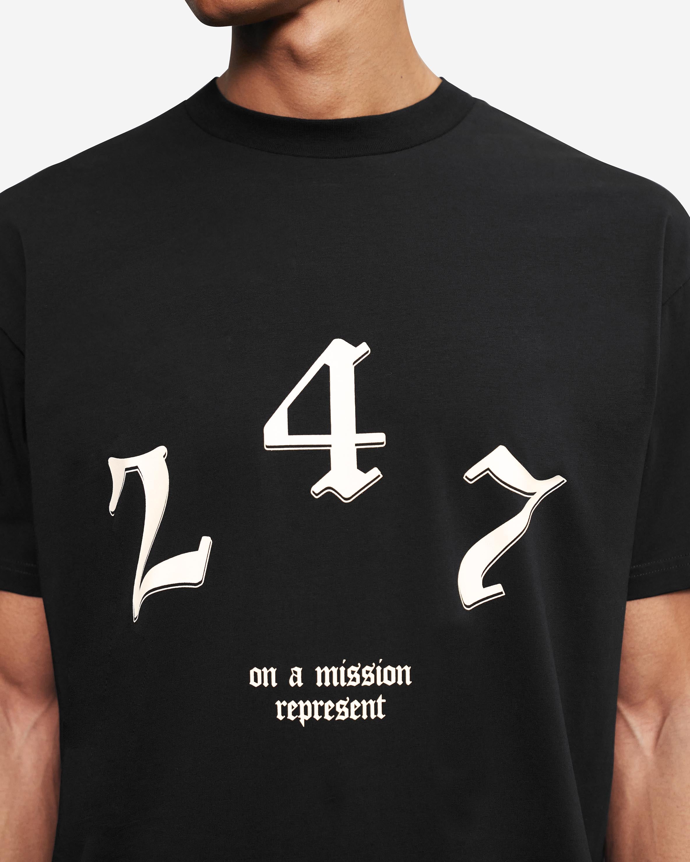 Vintage 247 Oversized T-Shirt for Men & Women - Soft Cotton Black Graphic Tee with Papyrus Print | Casual Streetwear, Lounge Wear, and Everyday Outfit