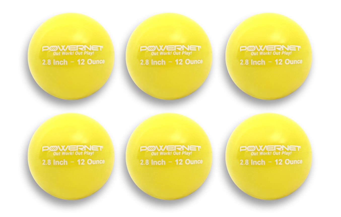 PowerNet Weighted Training Baseballs 2.8 oz - 6 Pack for Strength Training, Pitching Practice & Baseball Drills