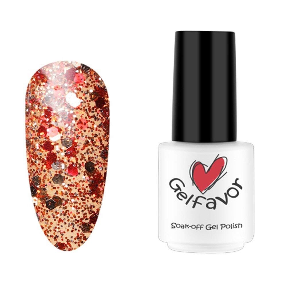 Gelfavor 7ML Diamond Series UV LED Nail Gel Polish - Chameleon Nail Art Decorations with Base & Top Coat Primer for Acrylic Gel Manicures | Salon Quality & Long Lasting | Perfect for Home DIY & Professional Nail Artists (GF_W29)