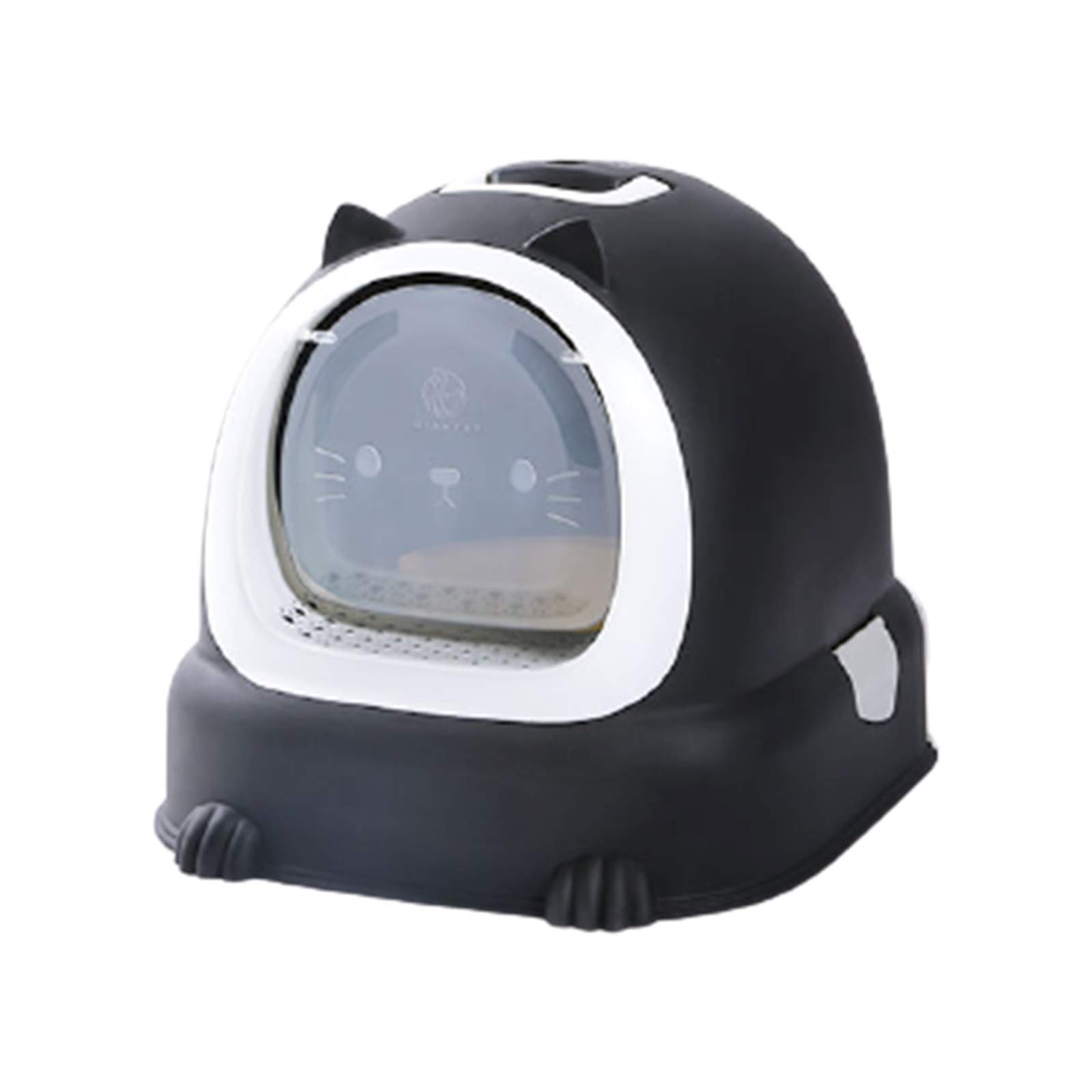 NDN Fully Enclosed Cat Litter Box with Front Entry - Portable & Odor Control, Includes Litter Scoop & Removable Drawer for Easy Cleaning - Perfect for Small Spaces & Travel
