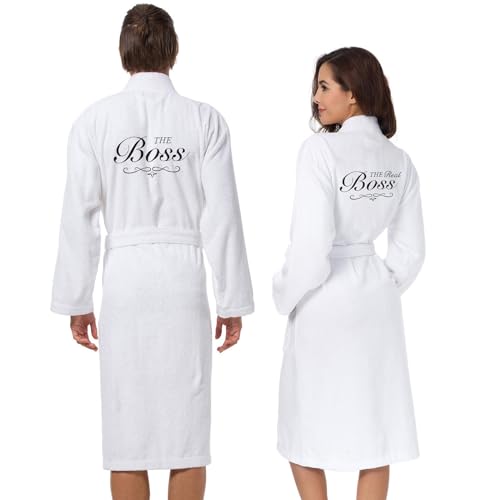 White Robe -Black the Boss/the Real Boss Monogram