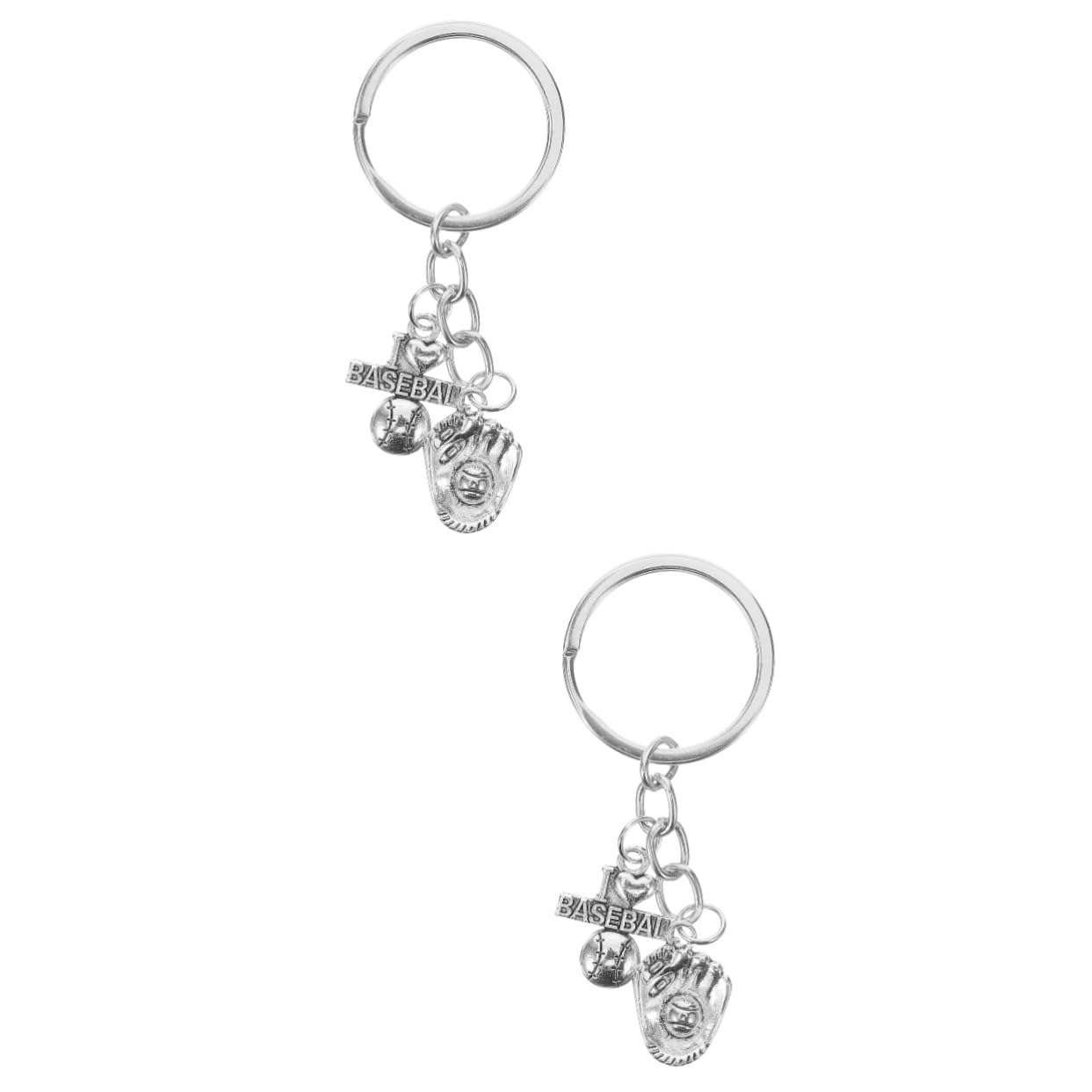 BESPORTBLE 2 Pack Baseball Keychain Set - Baseball Themed Key Rings for Backpacks, Bags & Key Holders - Perfect Baseball Party Favors, Gifts for Women & Baseball Lovers (Great for Baseball Games, Team Events & Fan Accessories)