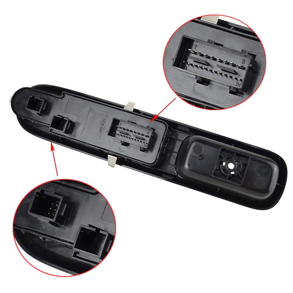 26-Pin Master Power Window Mirror Switch 96650620ZD Compatible with Peugeot 3008 5008 2009-2015 Models - Perfect for Car Window & Mirror Control Repair & Replacement