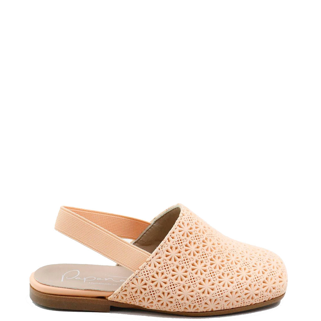 Papanatas Peach Stamped Mule Shoes - Women's Comfortable Slip-On Loafers with Peach Print Design | Perfect for Casual Wear, Office, and Summer Outfits
