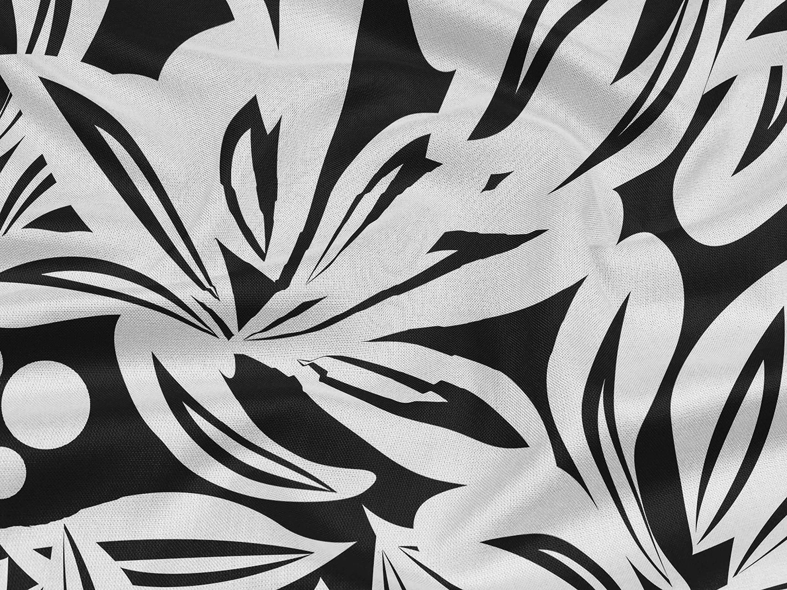 oneOone Rayon White Floral Printed Fabric - 56 Inch Wide Sewing Material for DIY Clothing, Dresses & Home Decor | Premium Quality by The Yard