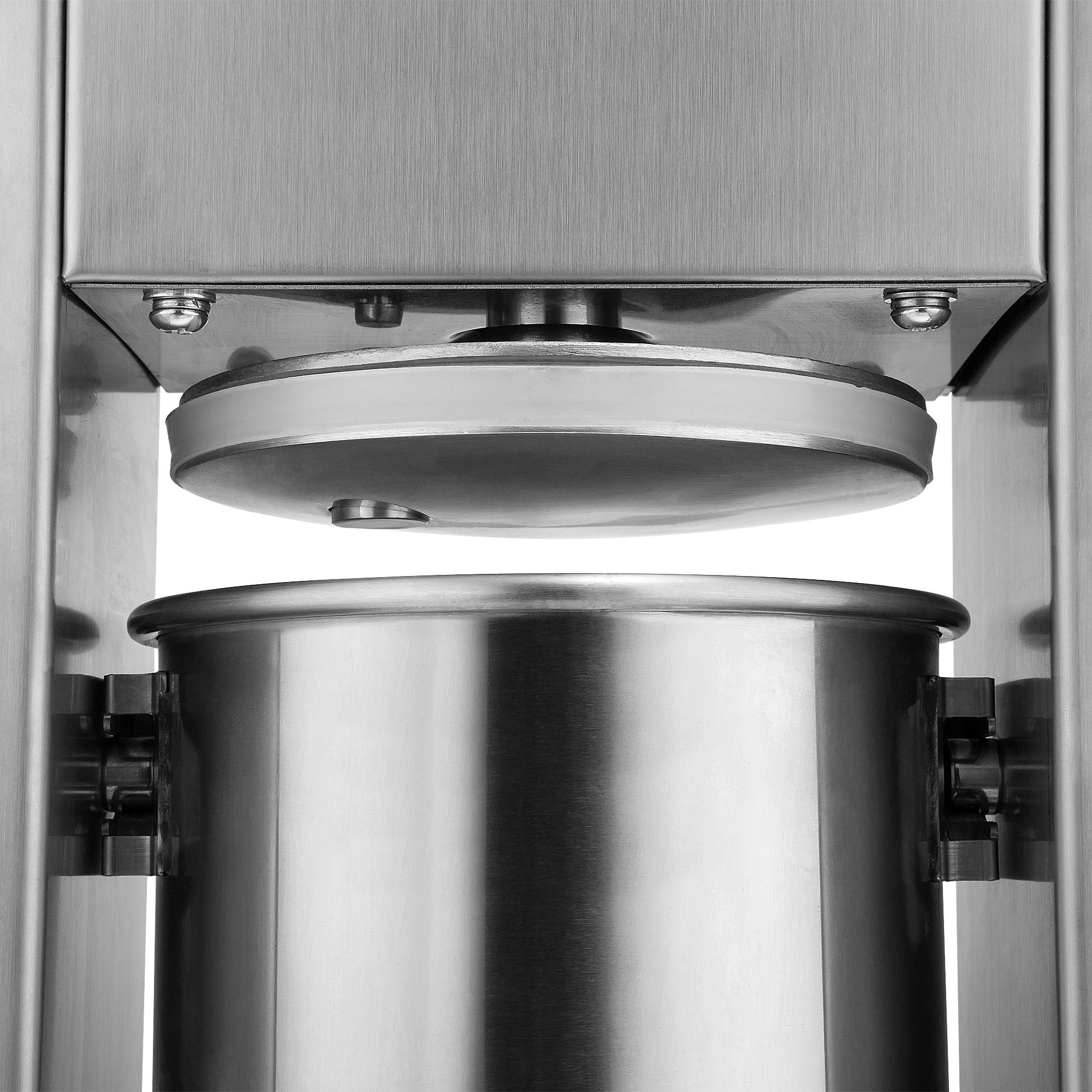 Zelsius Professional Stainless Steel Sausage Stuffer with 4 Filling Tubes | 5L Sausage Maker with Gearbox (Silver) – Perfect for Home Butchering, Charcuterie & Sausage Making