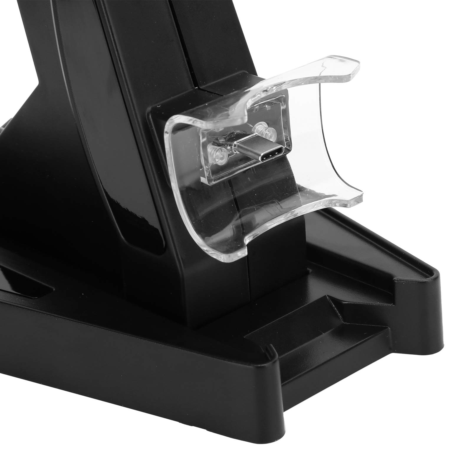 Estink Controller Dock Station - Dual Induction Gamepad Charger with D-Type Charging Base & Built-in Chip - Compatible with PS5/Xbox/Switch Controllers (Black) - Perfect for Gaming Setup & Organized Charging