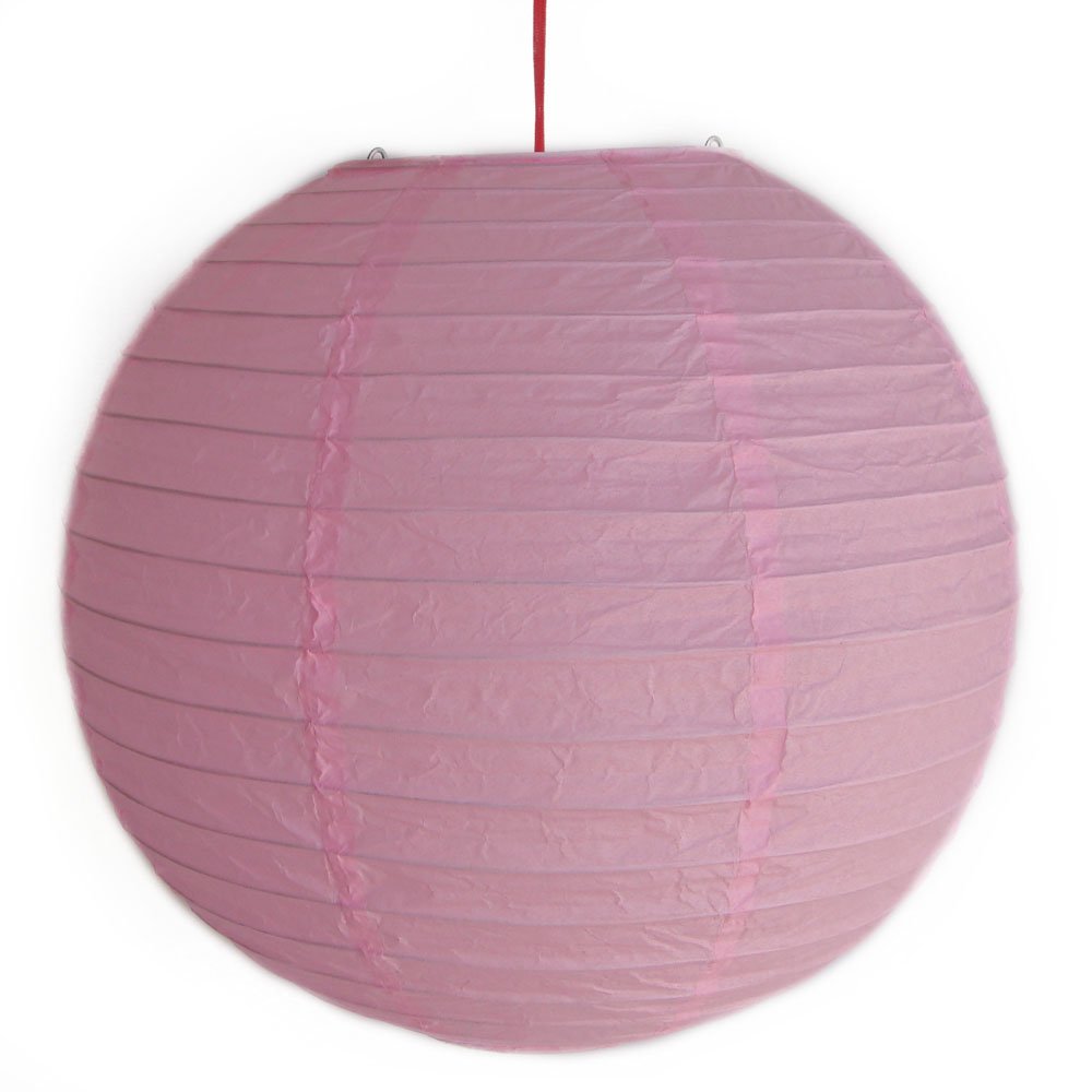 2 Pack Light Pink Paper Lanterns for Wedding Decorations, Baby Showers & Party Decor - Hanging Chinese Style Decorative Lanterns for Indoor/Outdoor Events