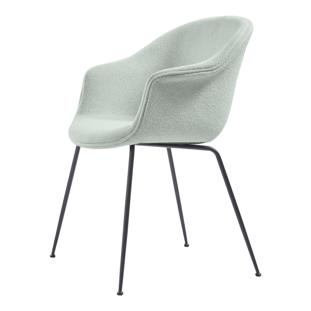 Bat Dining Chair with Conic Base - Fully Upholstered Modern Kitchen Chair for Dining Room, Restaurant & Cafe