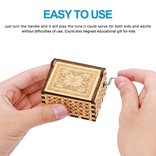 Tvoip Hand Crank Wooden Music Box - 'You Are My Sunshine' Musical Gift for Birthday, Anniversary, Christmas - Perfect Present for Daughter, Son, Mom, Dad - Romantic Home Decor for Bedroom, Nursery & Living Room