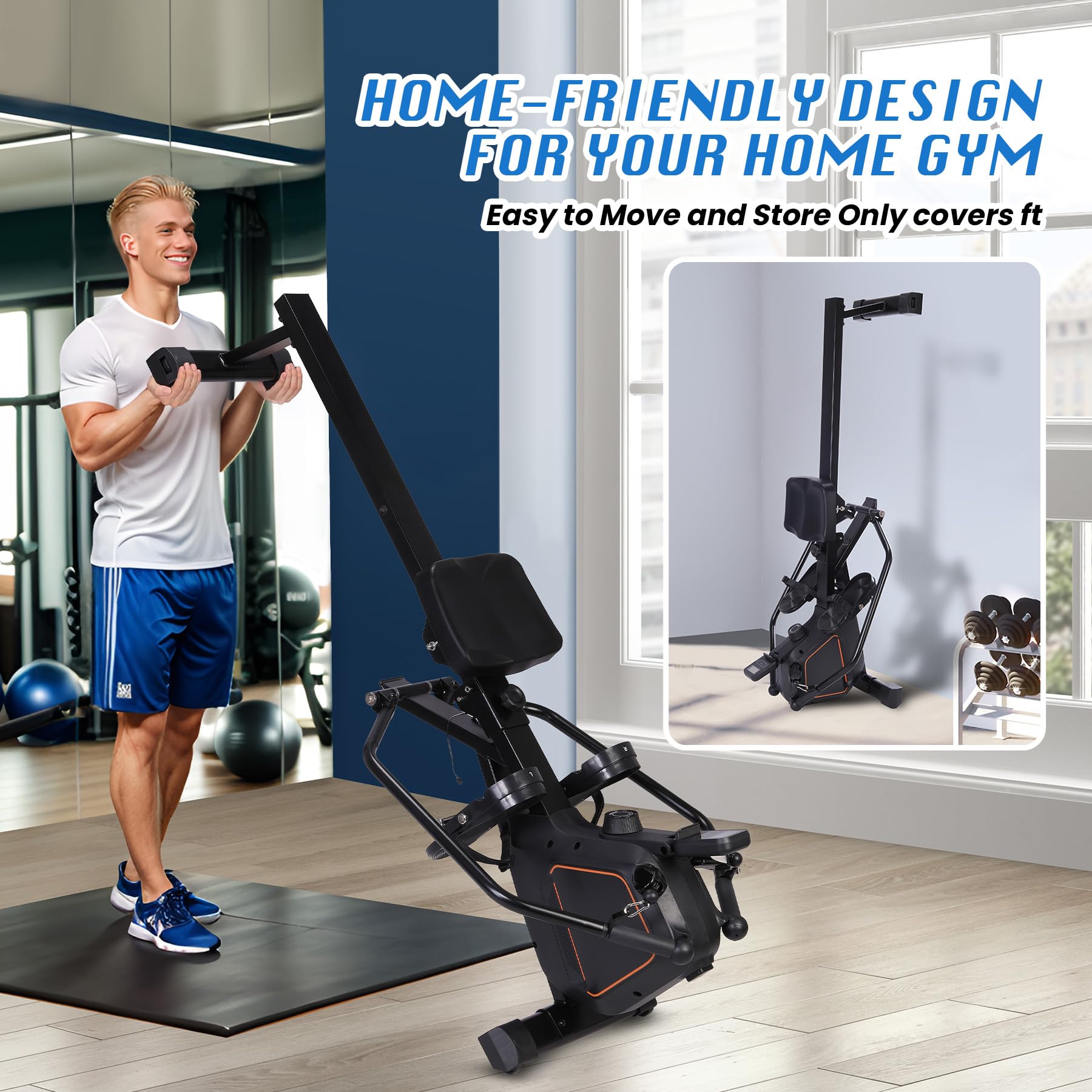Premium Magnetic Rowing Machine for Home - 16-Level Quiet Resistance, Foldable Design, 350LB Weight Capacity with Digital Monitor - Perfect for Home Gym, Cardio Workouts & Full-Body Training