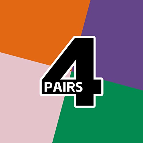 4 Pairs:orange,green,pink,purple