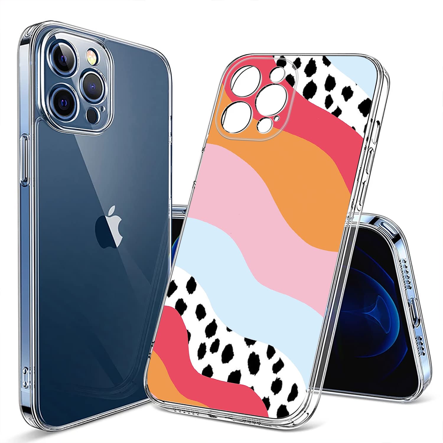 iPhone 13 Pro Max Case Clear Shockproof Protective Cover with Aesthetic Texture - Stylish Slim Design for Men & Women - Perfect for Everyday Use, Work, School & Travel