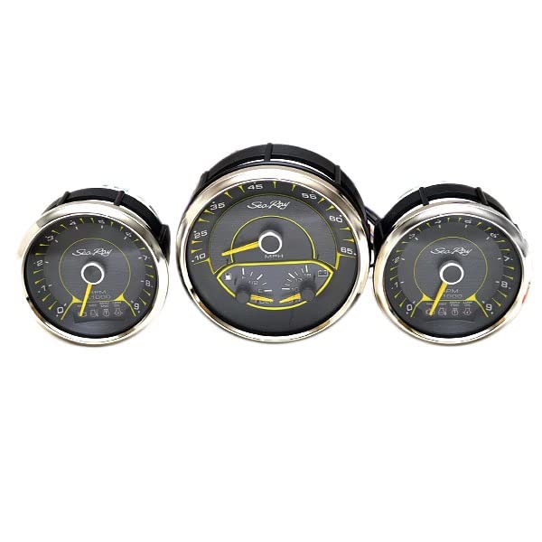 Faria Marine Boat Gauge Set - 3-Piece Tachometer & Speedometer Kit for Sea Ray Boats | Waterproof, Durable Gauges for Smooth Sailing & Performance Monitoring