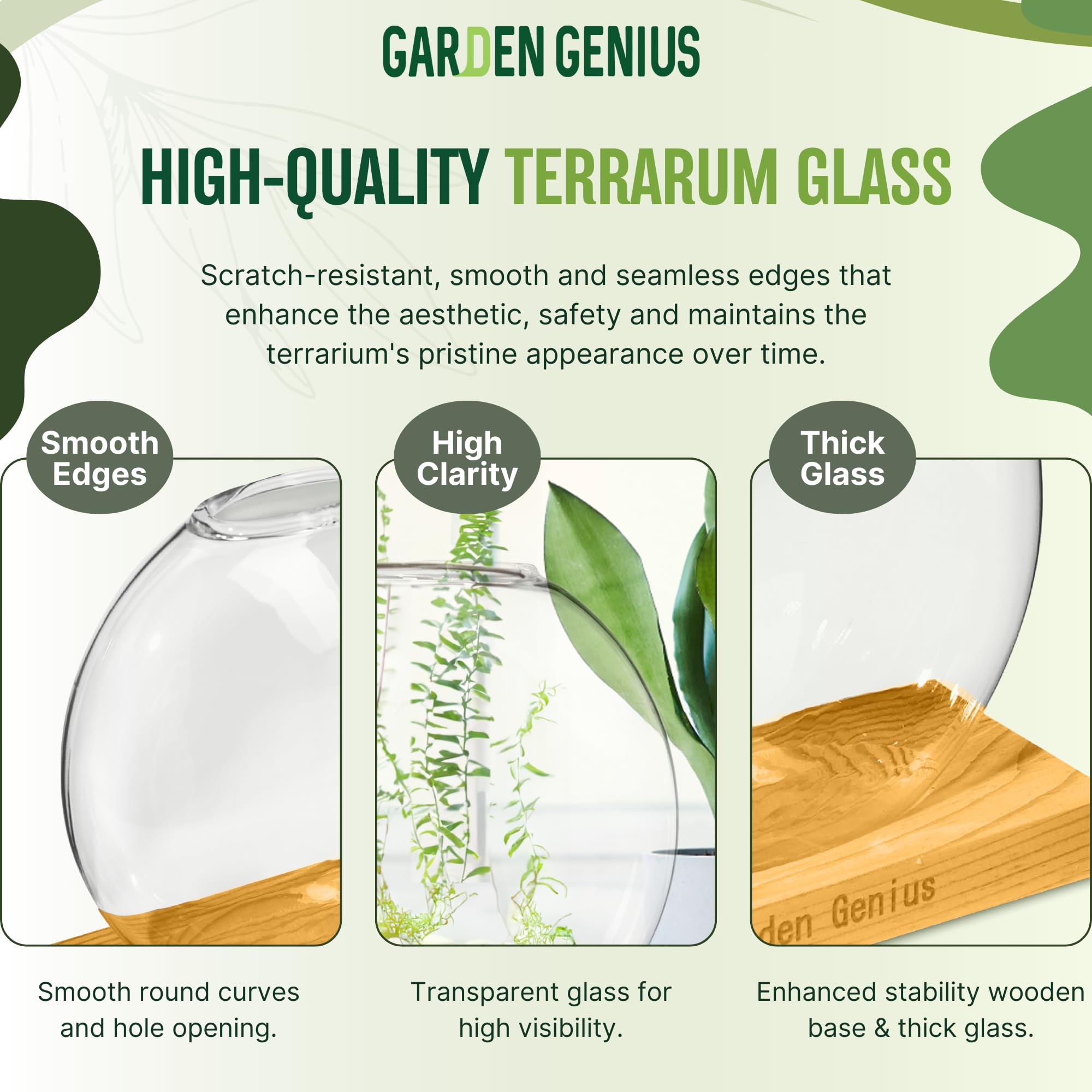 Propagation Station Plant Terrarium with Wooden Base – Single Glass Vase for Hydroponic Plants & Flowers | Perfect for Home, Office, Desk & Shelf Decor | Ideal for Plant Lovers, Succulents, Herbs & Indoor Gardening | Great Gift for Housewarming & Birthday
