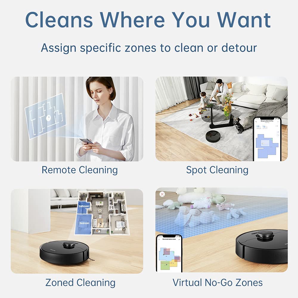 Dreame Bot L10 Pro Robot Vacuum and Mop Cleaner with Smart Mapping & Mobile App Control - Perfect for Hardwood Floors & Pet Hair Cleaning