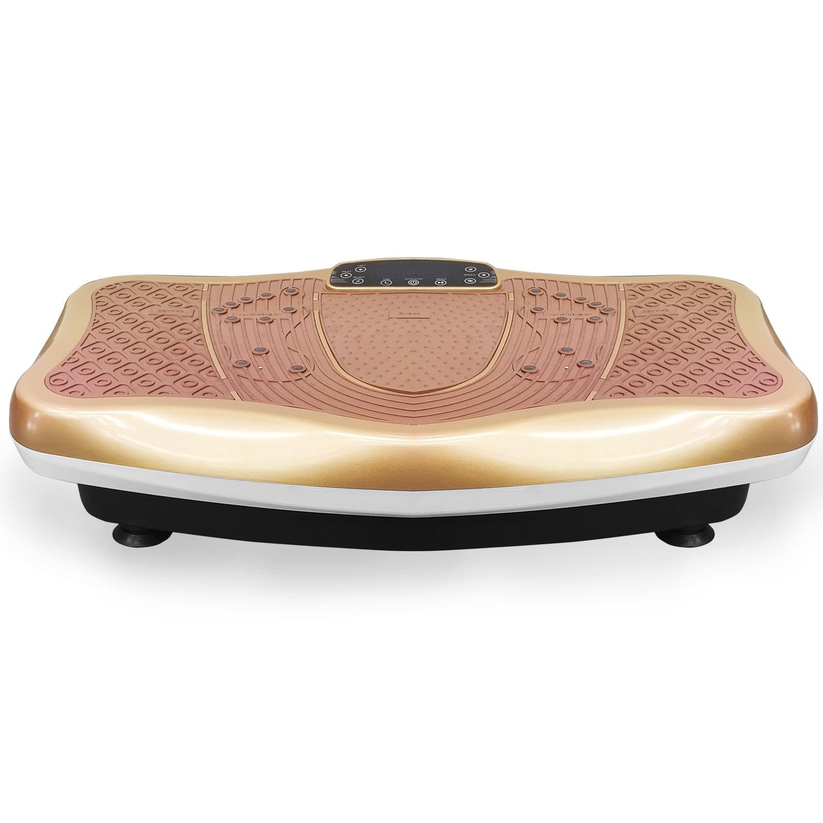 XXL 120 Levels 330LBS Vibration Plate Exercise Machine - Whole Body Workout Vibration Fitness Platform with Resistance Bands - Home Gym Equipment for Weight Loss, Toning & Muscle Recovery - Perfect for Home Workouts, Physical Therapy & Senior Fitness (Gold)