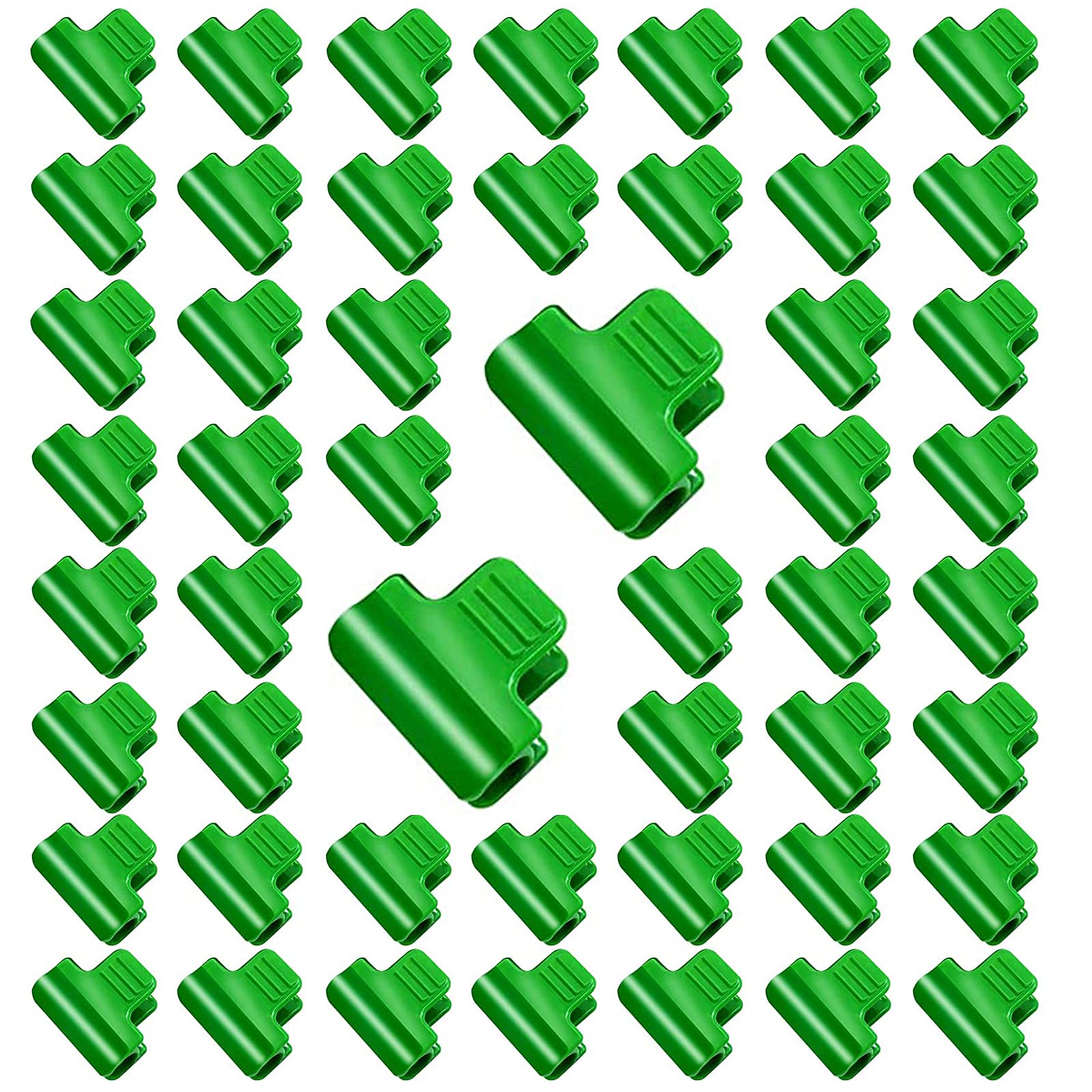 50PCS Greenhouse Clips - 0.43 Inch Plastic Film Clamps for Greenhouse, Shade Net & Row Cover Tunnel | Garden Hoop Clips for Plant Support & Season Extension | Perfect for DIY Greenhouse, Garden Stakes & Plant Protection