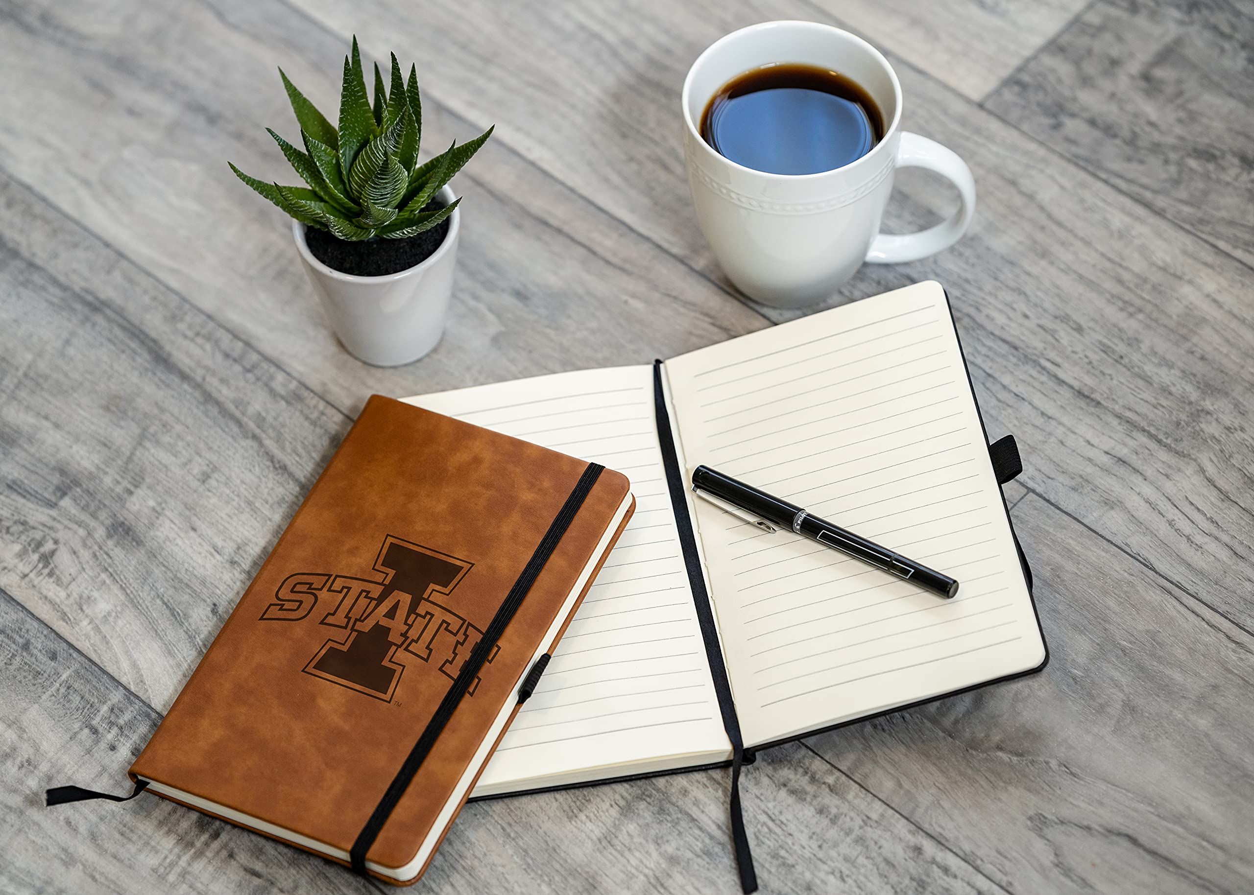 Iowa State Cyclones Laser Engraved Brown Notebook - 8.25