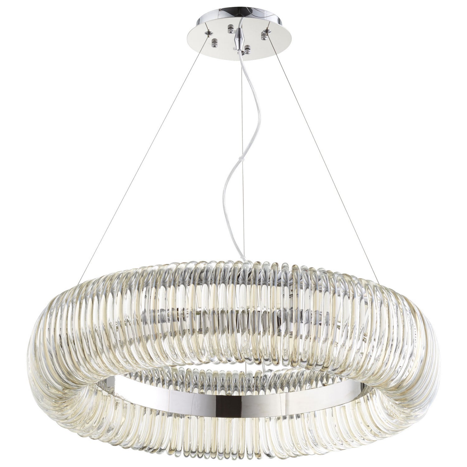 Cyan Design 08849 Beaming Around Pendant - Chrome Finish, Medium Size - Perfect for Dining Room, Kitchen Island & Modern Home Decor Lighting