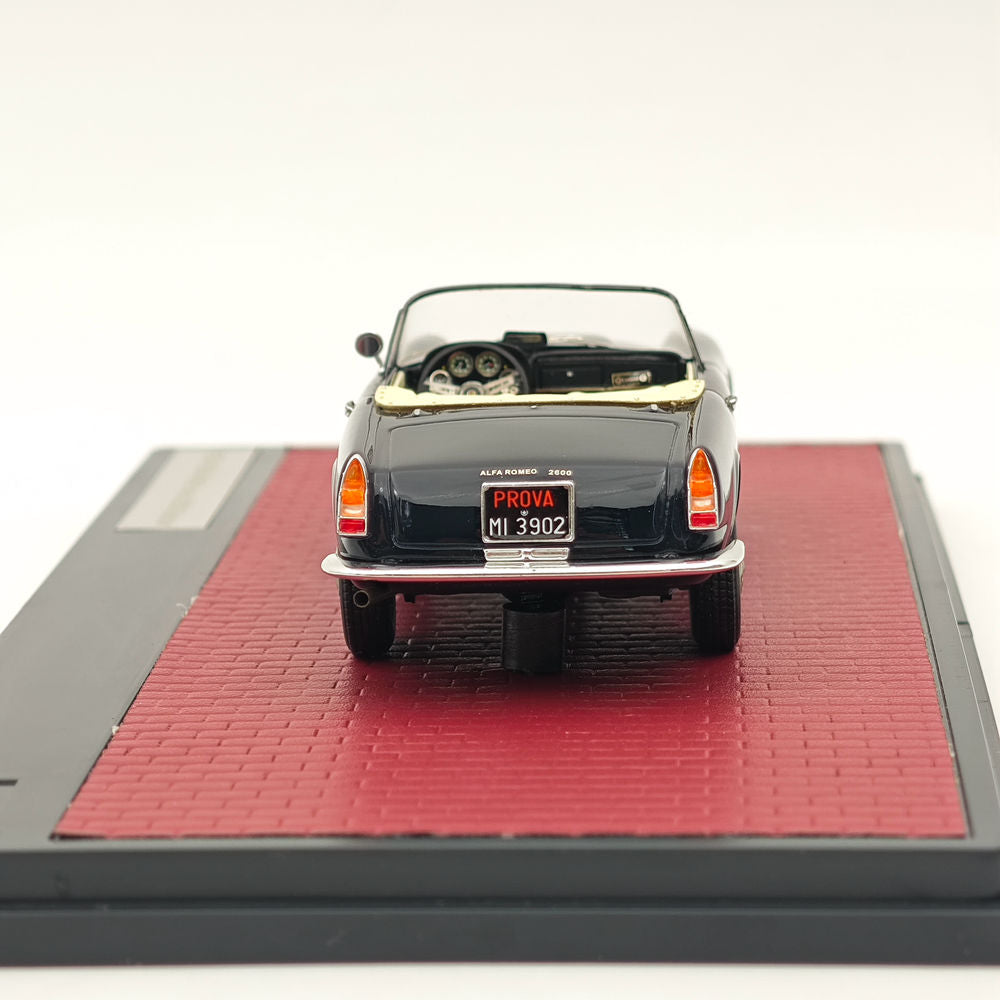 1/43 Scale Alfa Romeo 2600 Spider 1962-1965 Blue Resin Diecast Model Car - Limited Edition Collectible for Display, Gifts & Car Enthusiasts