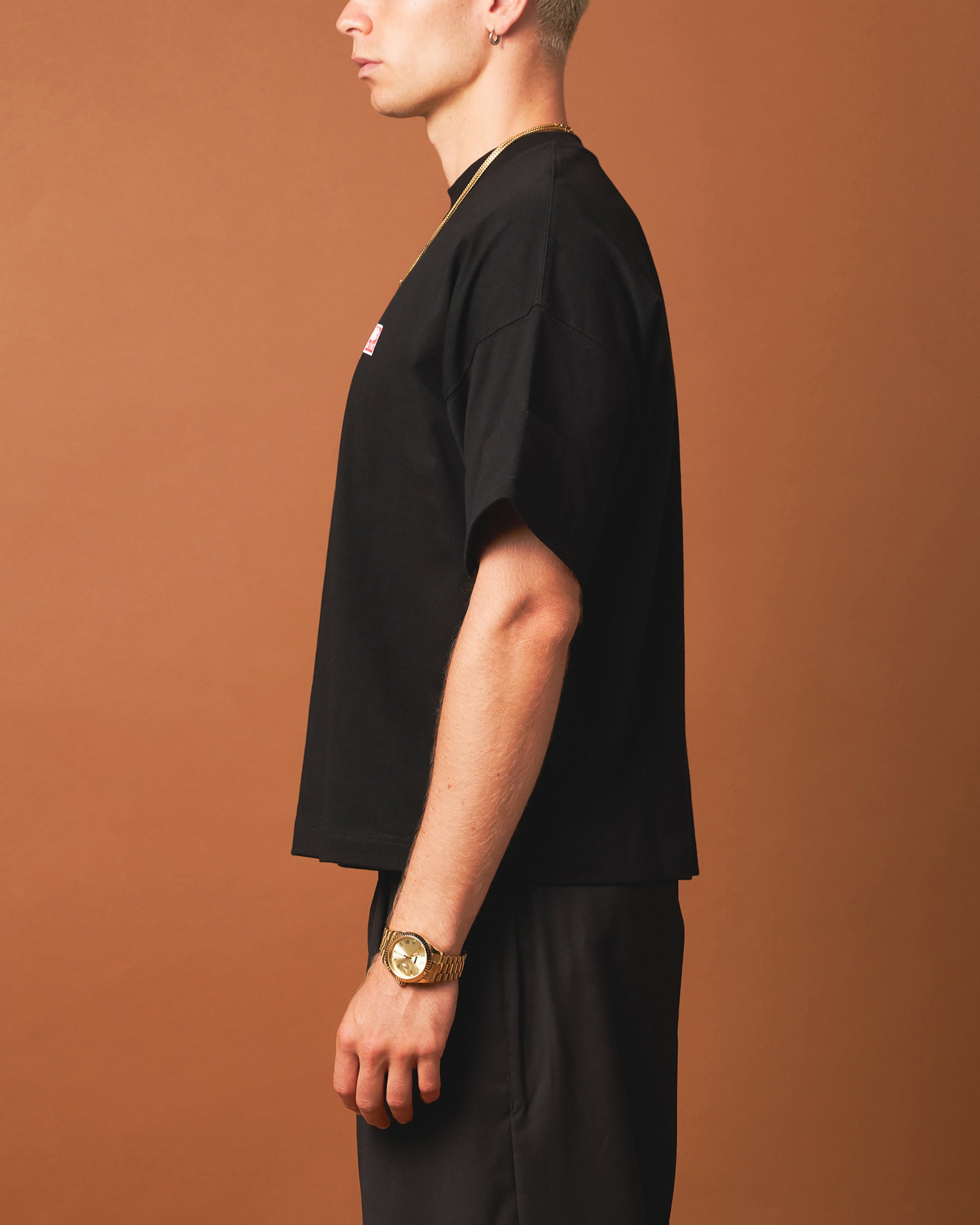 404 Workwear T-Shirt for Men - Black Cotton Short Sleeve Tee for Construction, Mechanics & Industrial Work