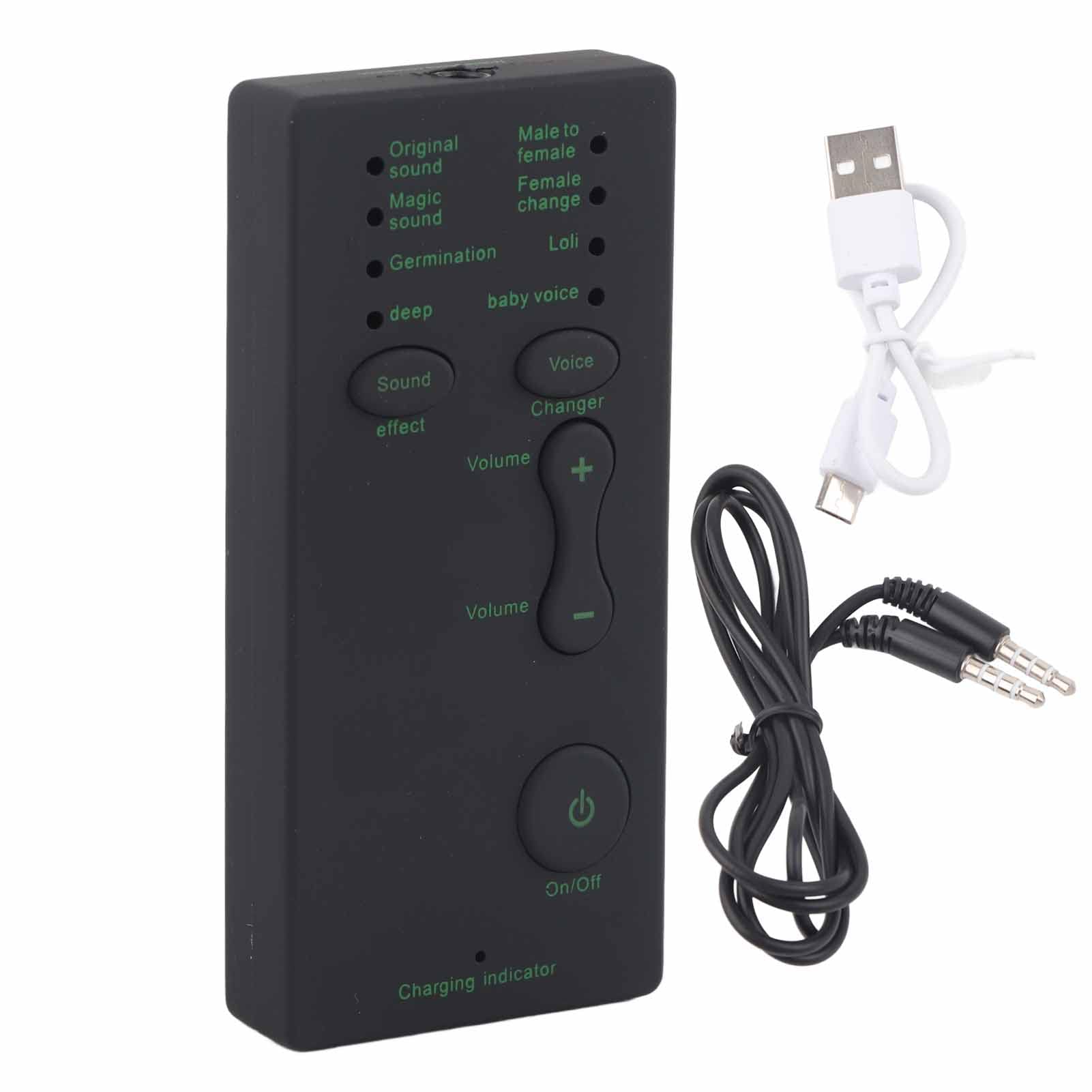 OKJHFD Mini Voice Changer Device - Portable Sound Card for Mobile Phone, Computer, Laptop - Perfect for Gaming, Live Streaming, and Voice Modulation