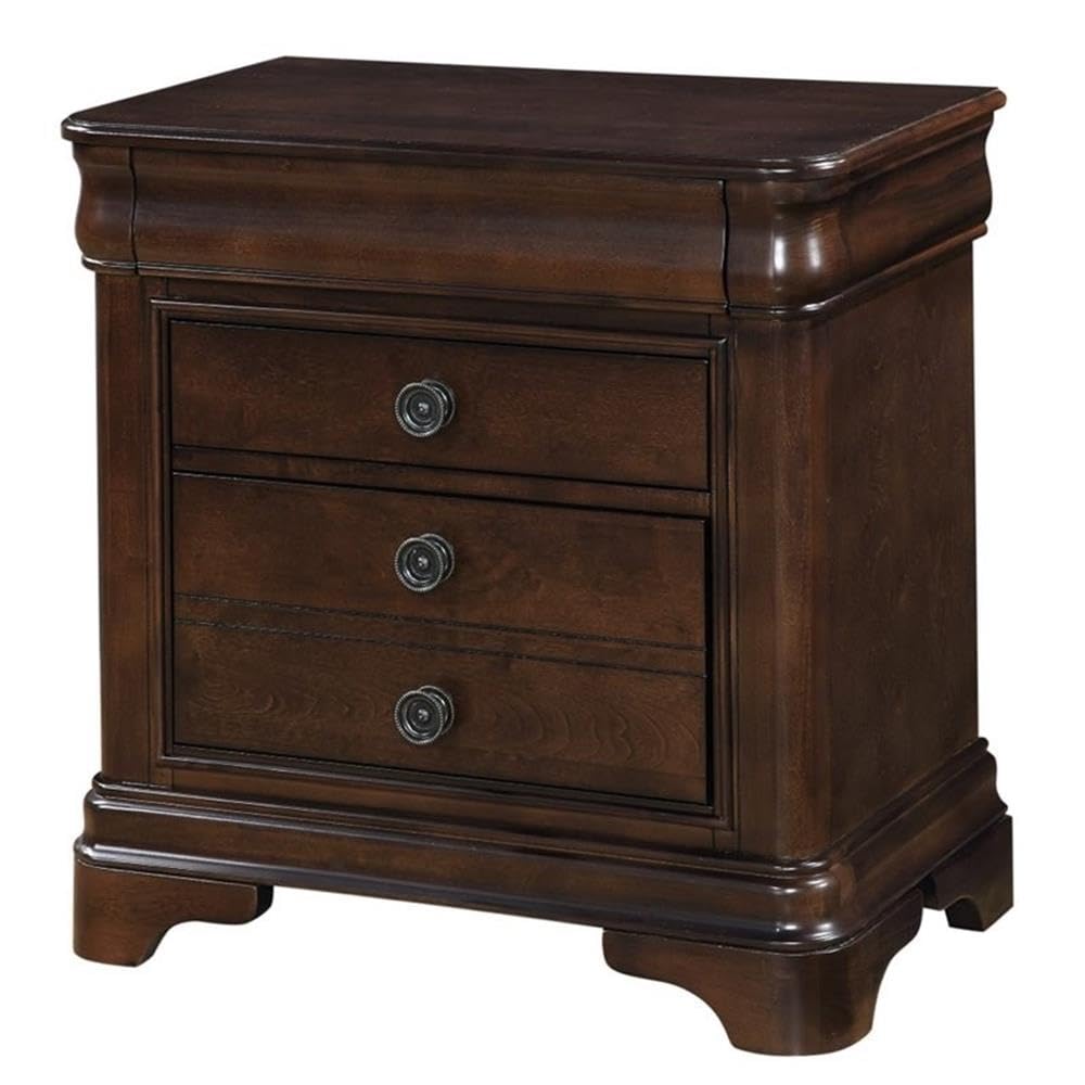 Elements Youngston Night Stand - Modern Bedside Table with Storage Drawer, Perfect for Bedroom, Living Room, or Dormitory