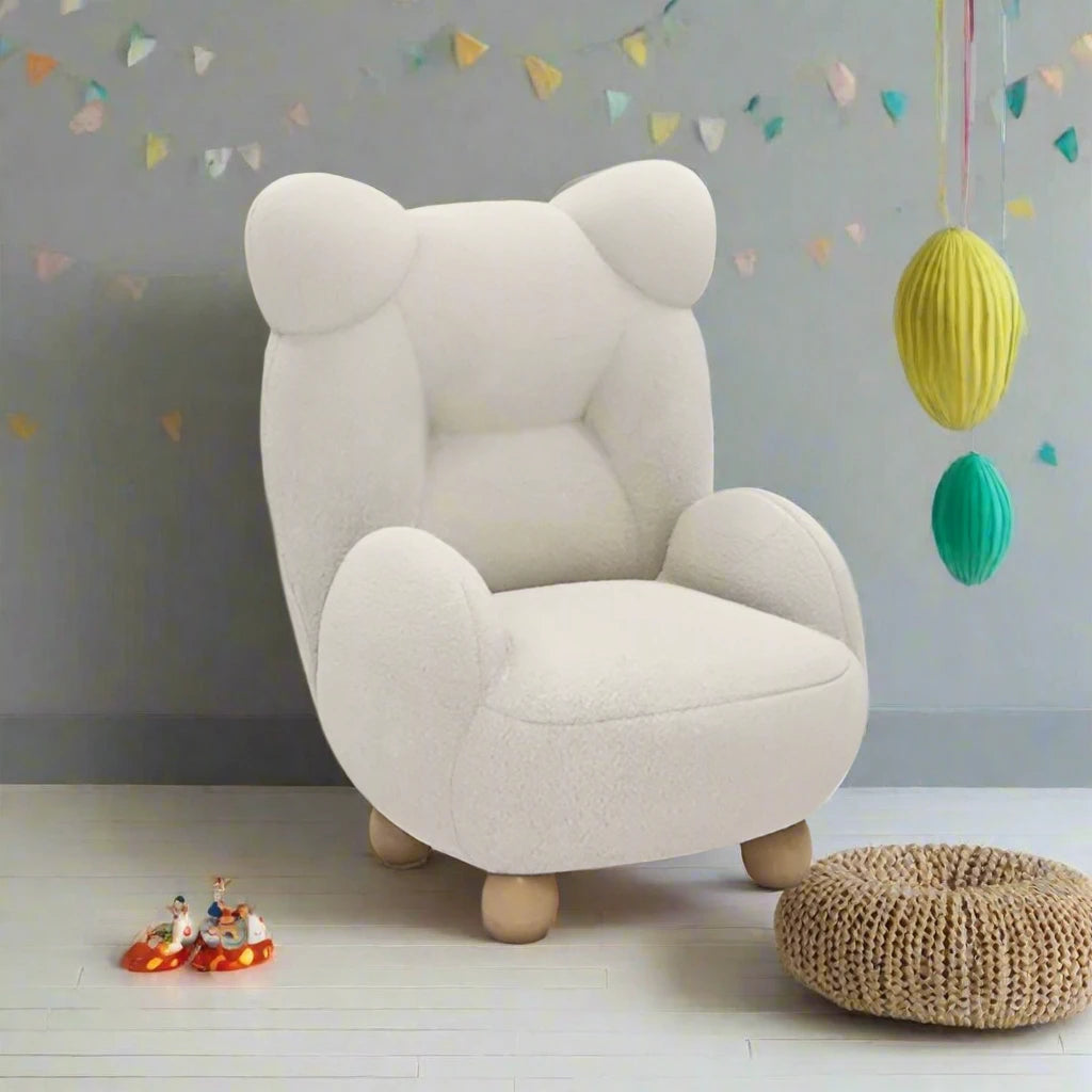 Cozy Bear-Shaped Sofa Chair for Kids - Soft Plush Nursery Armchair for Toddler's Room, Playroom & Bedroom - Perfect for Reading, Relaxing & Playtime