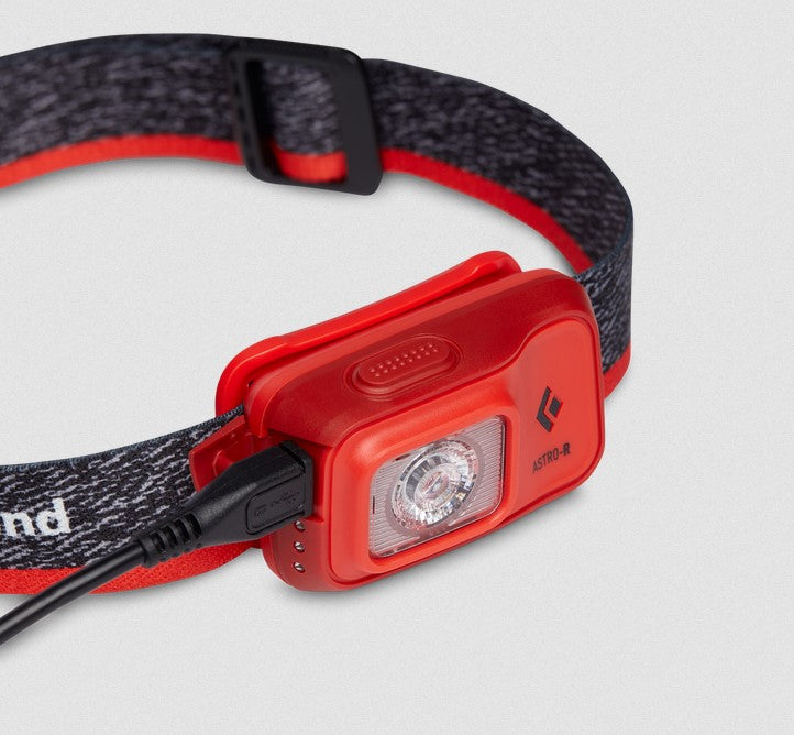 Black Diamond Astro 300 R Headlamp - Bright 300 Lumen LED Headlight with Red Night Vision for Camping, Hiking, Running & Outdoor Adventures