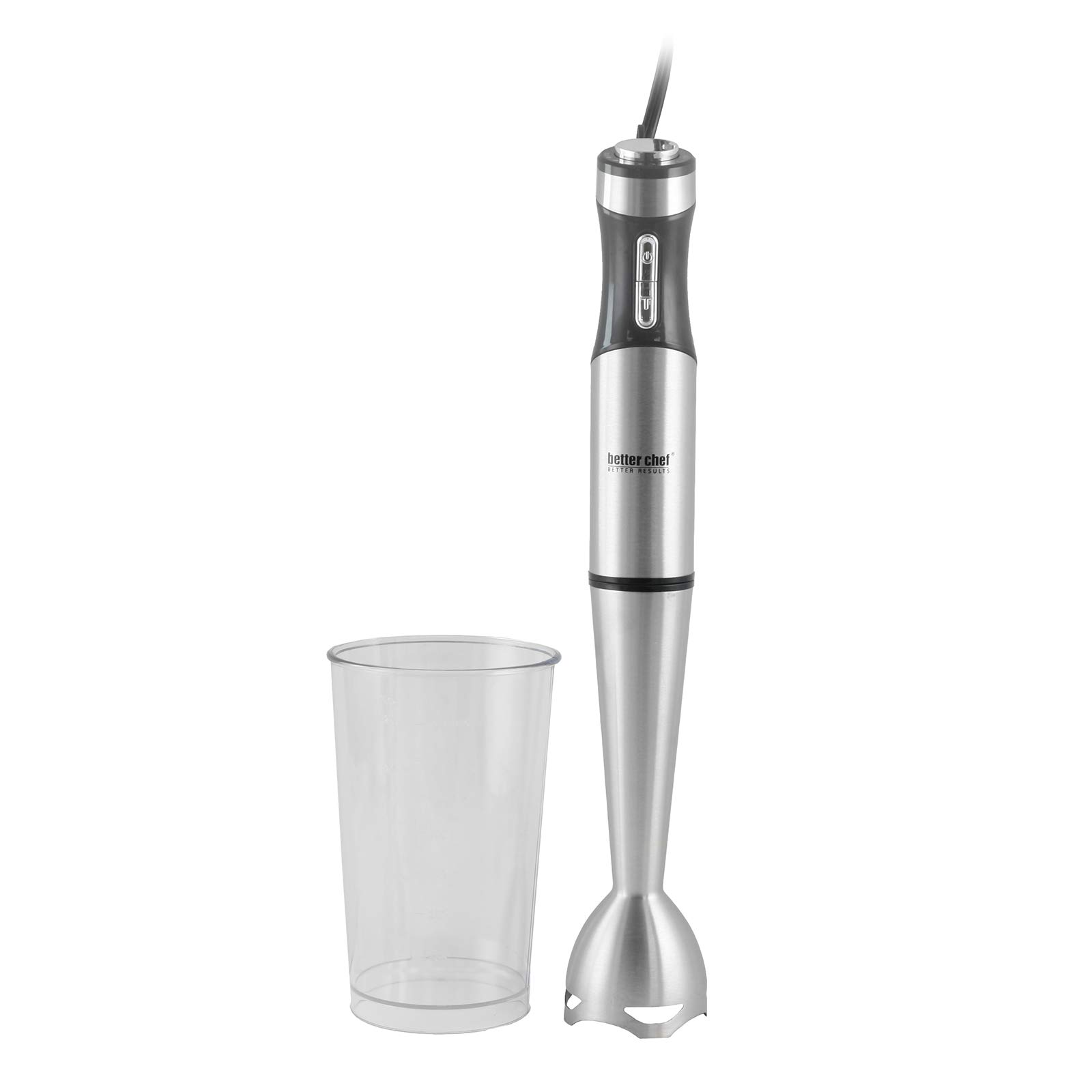 Premium Silver Immersion Blender - Powerful 500W Handheld Stick Blender with 5 Speed Settings - Perfect for Smoothies, Soups, Sauces & Baby Food - Easy to Clean & Durable Kitchen Essential