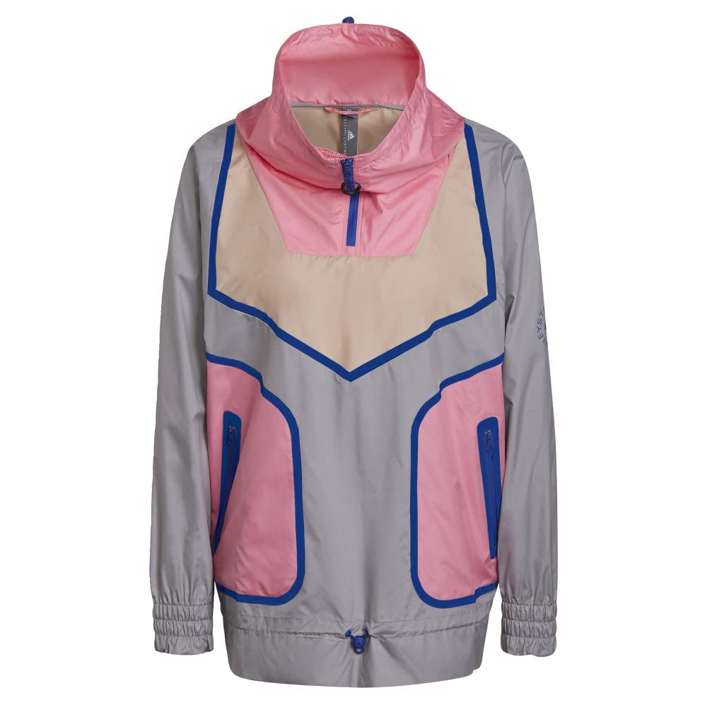 Adidas by Stella McCartney Women's Half Zip Running Jacket - Lightweight Athletic Pullover for Workouts & Outdoor Activities