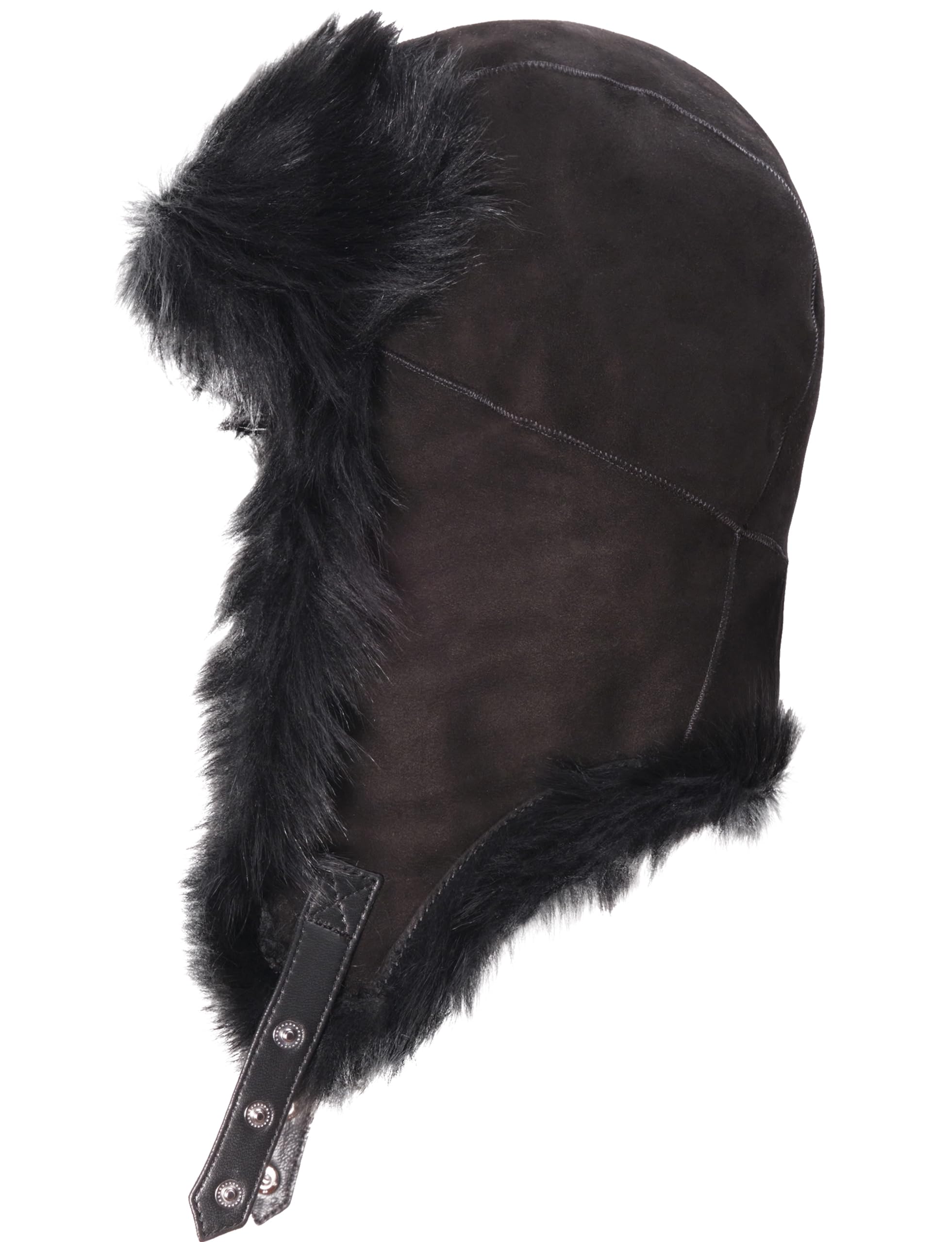 Everest Ultra-Warm Shearling Trapper Hat for Men & Women – Genuine Leather Winter Hat with Ear Flaps – Perfect for Skiing, Snowboarding & Cold Weather Outdoor Activities