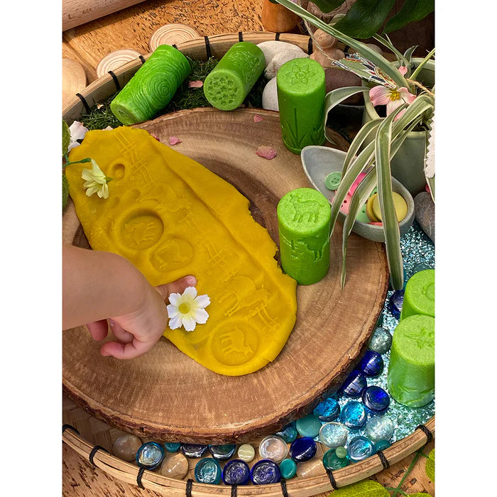 Yellow Door® Let's Roll Seasons Dough Roller Set - 4 Seasonal Textured Rolling Pins for Kids Sensory Play, Early Learning & Fine Motor Skills Development - Perfect for Playdough, Clay & Baking Activities