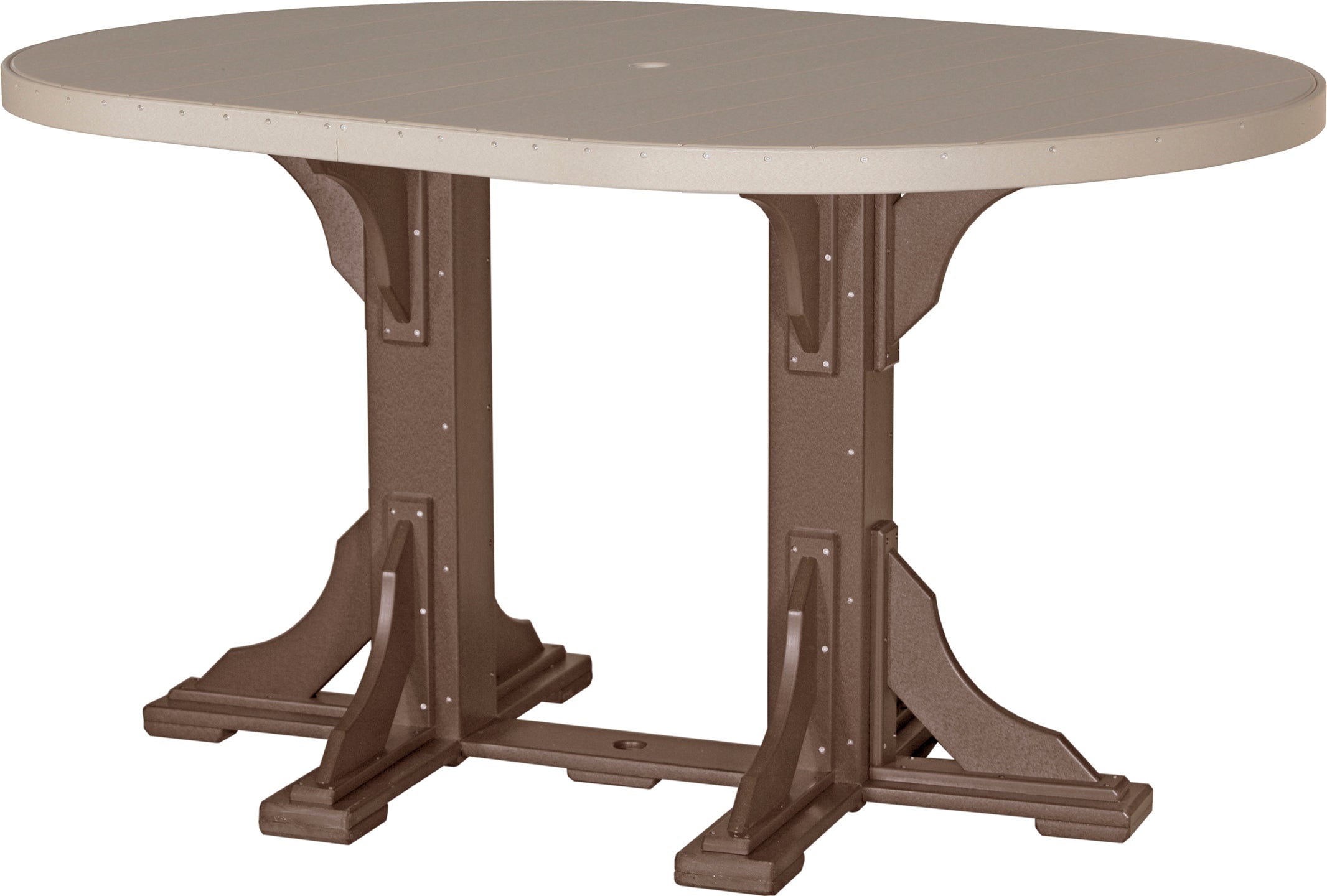 LuxCraft 4' x 6' Oval Dining Table Set for 6 - Modern Kitchen & Dining Room Furniture - Perfect for Family Gatherings, Dinner Parties & Small Spaces