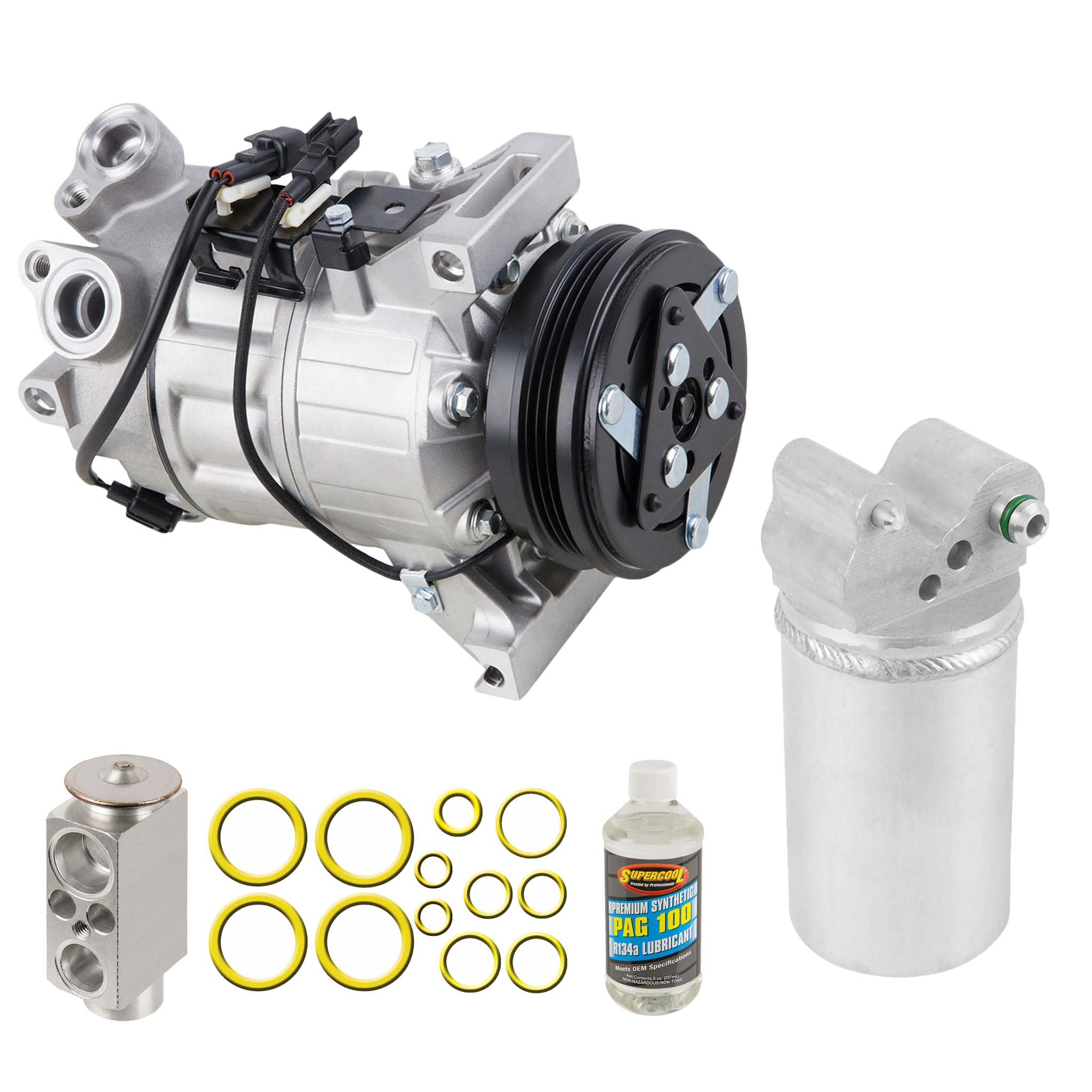 New Volvo S60 V60 S80 AC Compressor & A/C Repair Kit 61-93686RK - OEM Replacement for Air Conditioning System - Perfect for Summer Cooling & Auto AC Repair