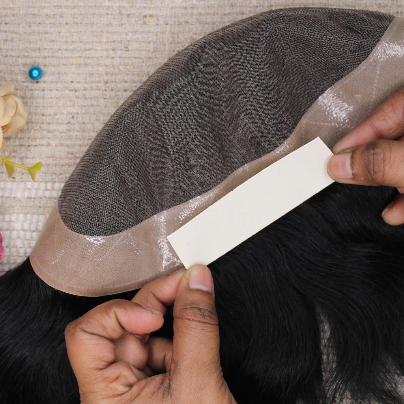 BOXO Double Sided Invisible Front Lace Tape for Hair Patch & Toupee - Strong Hold Wig Adhesive for Men & Women - Perfect for Daily Wear, Cosplay & Special Occasions