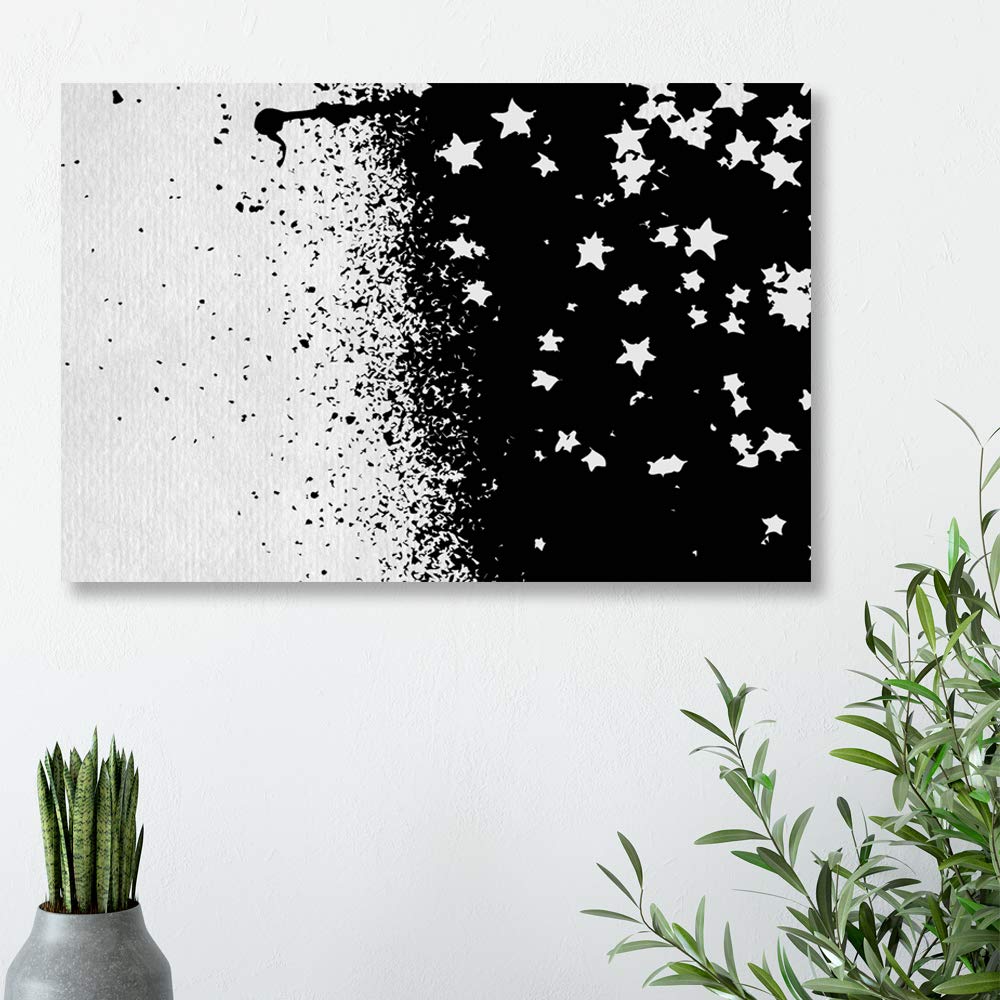 Rustic Ink Canvas Wall Art - 12x18 Inches Framed Paintings for Bedroom, Living Room, and Office Decor - Perfect for Home and Workspace Aesthetics