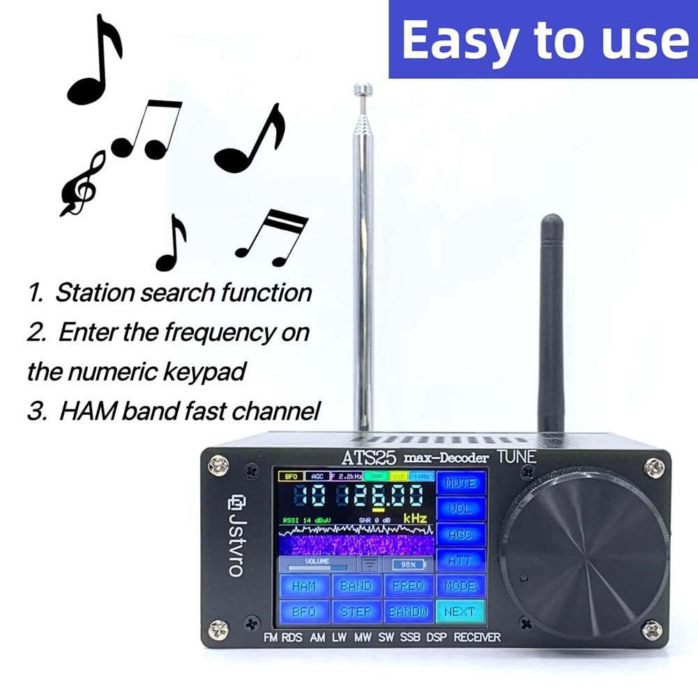SI4732 ATS-25 Max-Decoder All Band Radio Receiver with CW RTTY Decoding, WiFi, 2.4